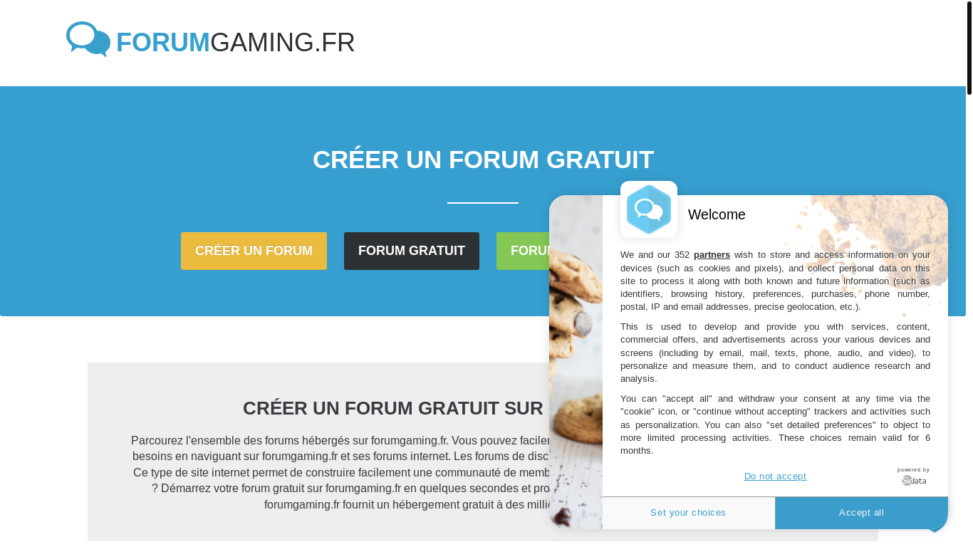 website screenshot of https://forumgaming.fr/
