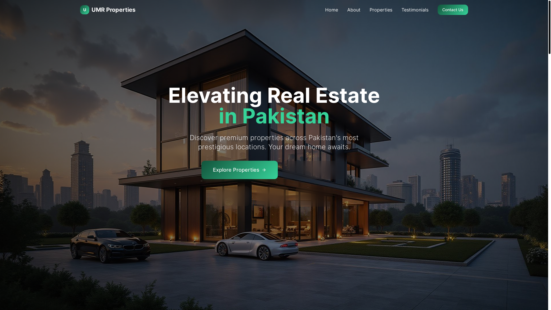 website screenshot of https://umr-pakistan-elegance.pages.dev/