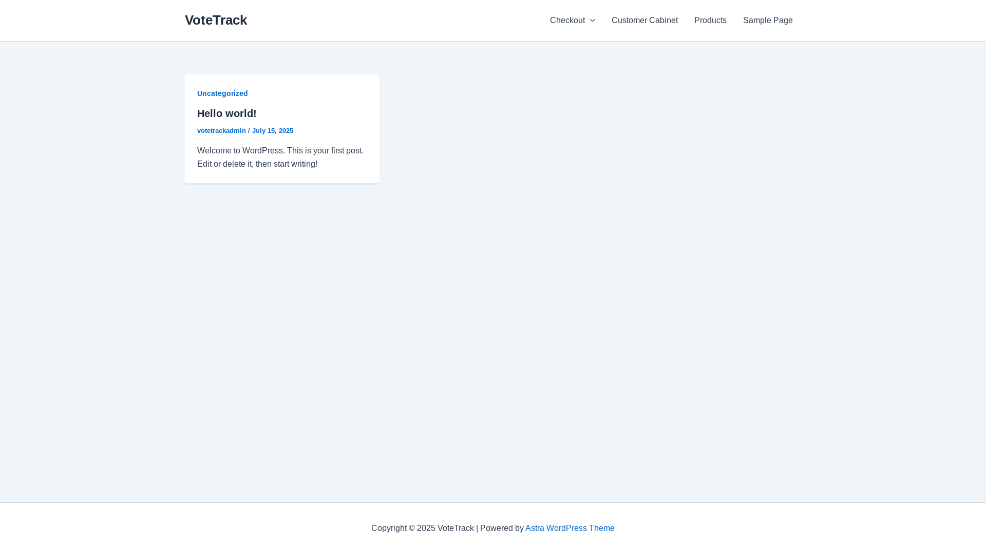 website screenshot of https://votetrack.vote/