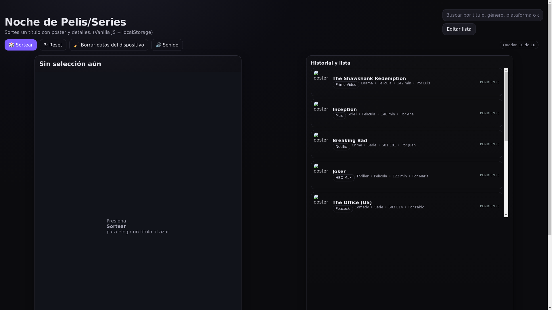 website screenshot of https://tvtime.pages.dev/