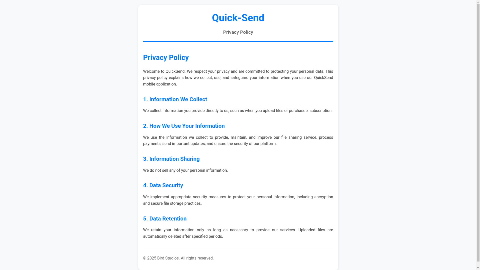 website screenshot of https://quicksend.pages.dev/