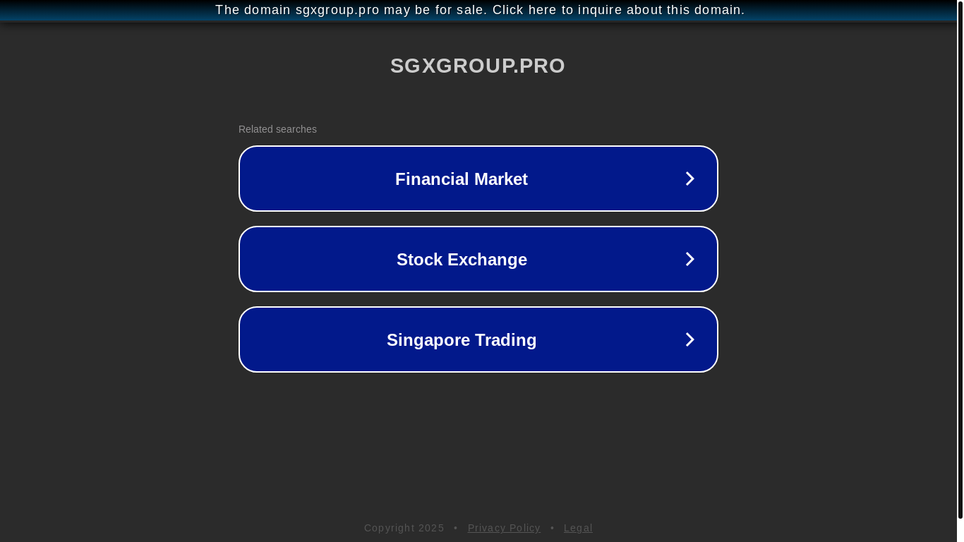 website screenshot of https://sgxgroup.pro/