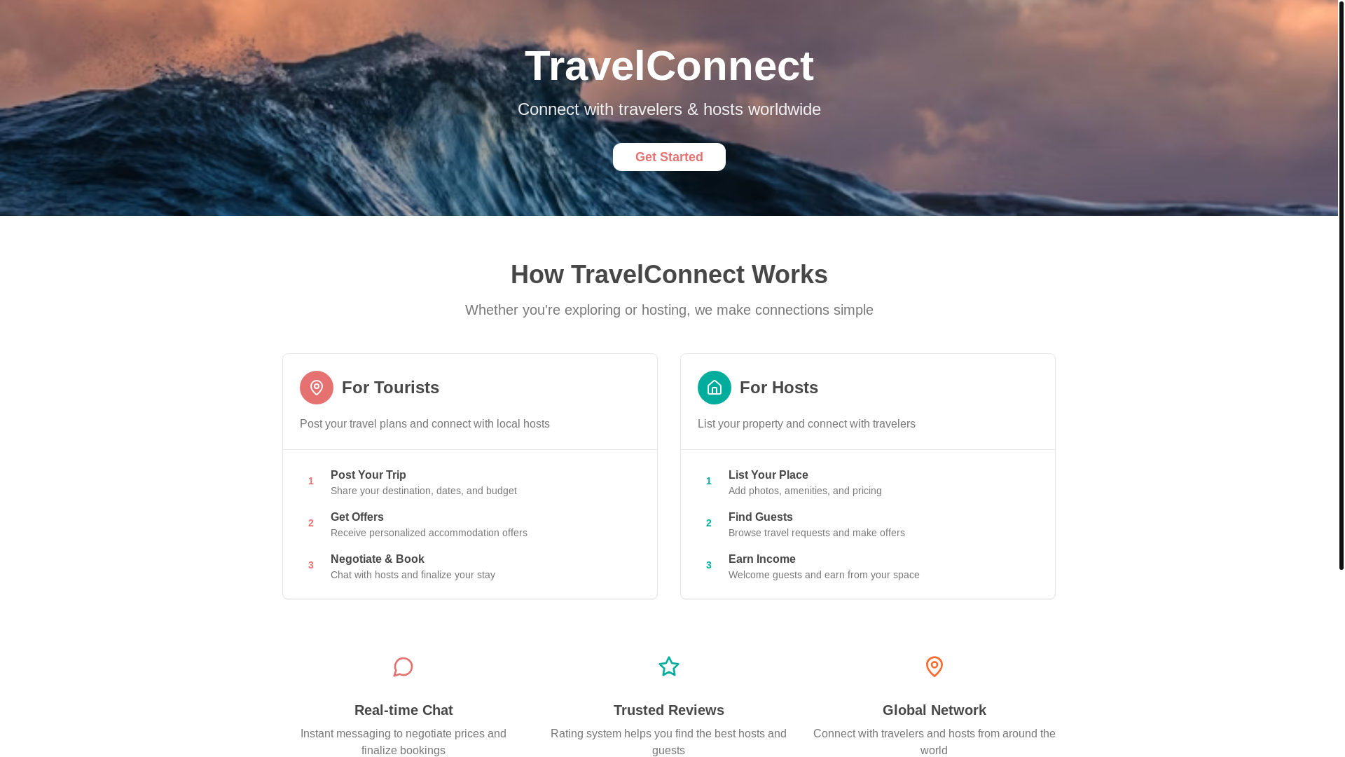 website screenshot of https://travelconnect.agency/