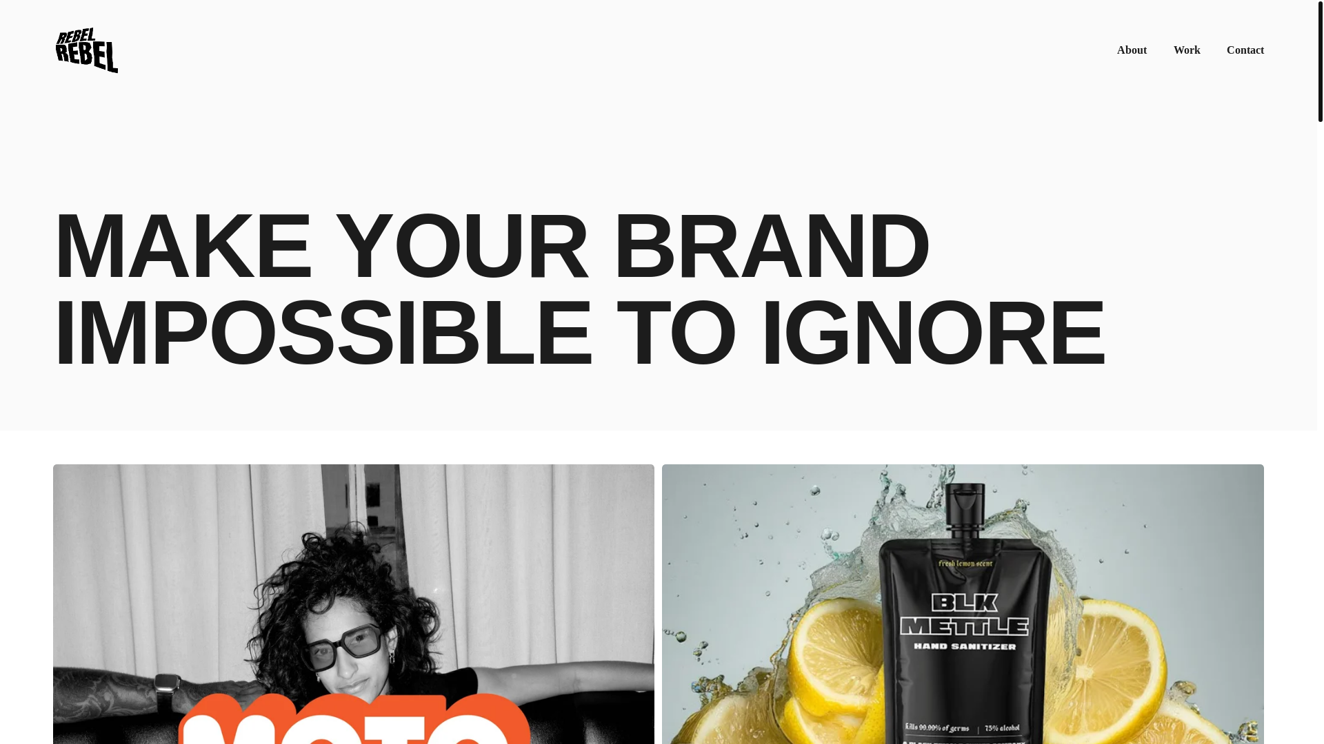 website screenshot of https://rebelrebel.one/