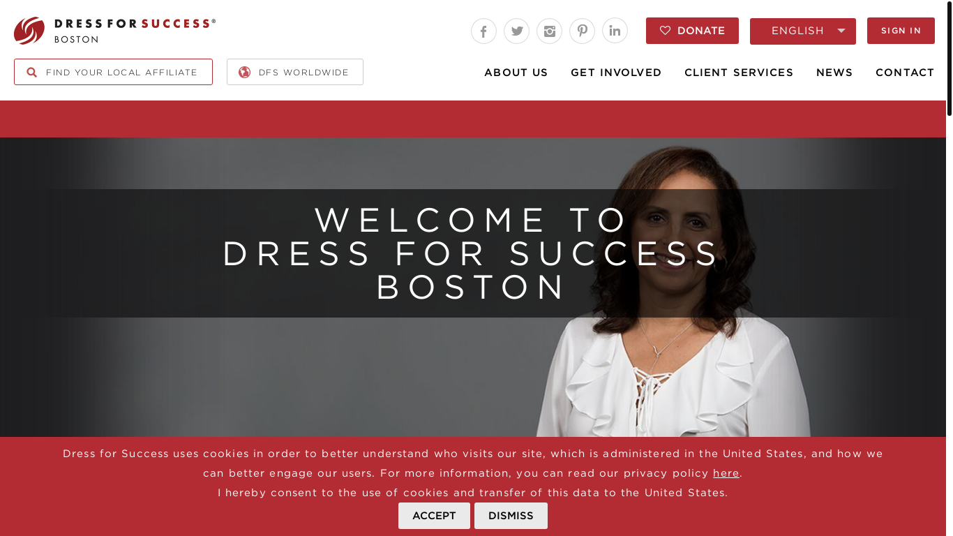website screenshot of https://boston.dressforsuccess.org/