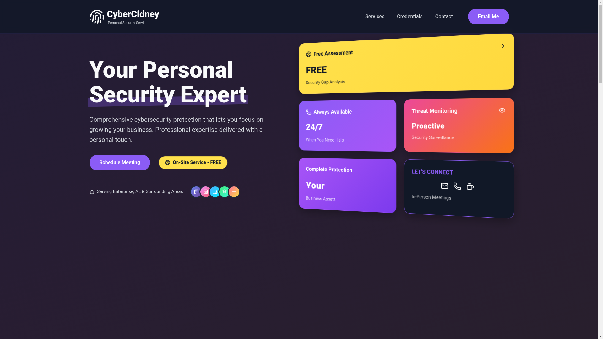 website screenshot of https://cybercidney.pages.dev/
