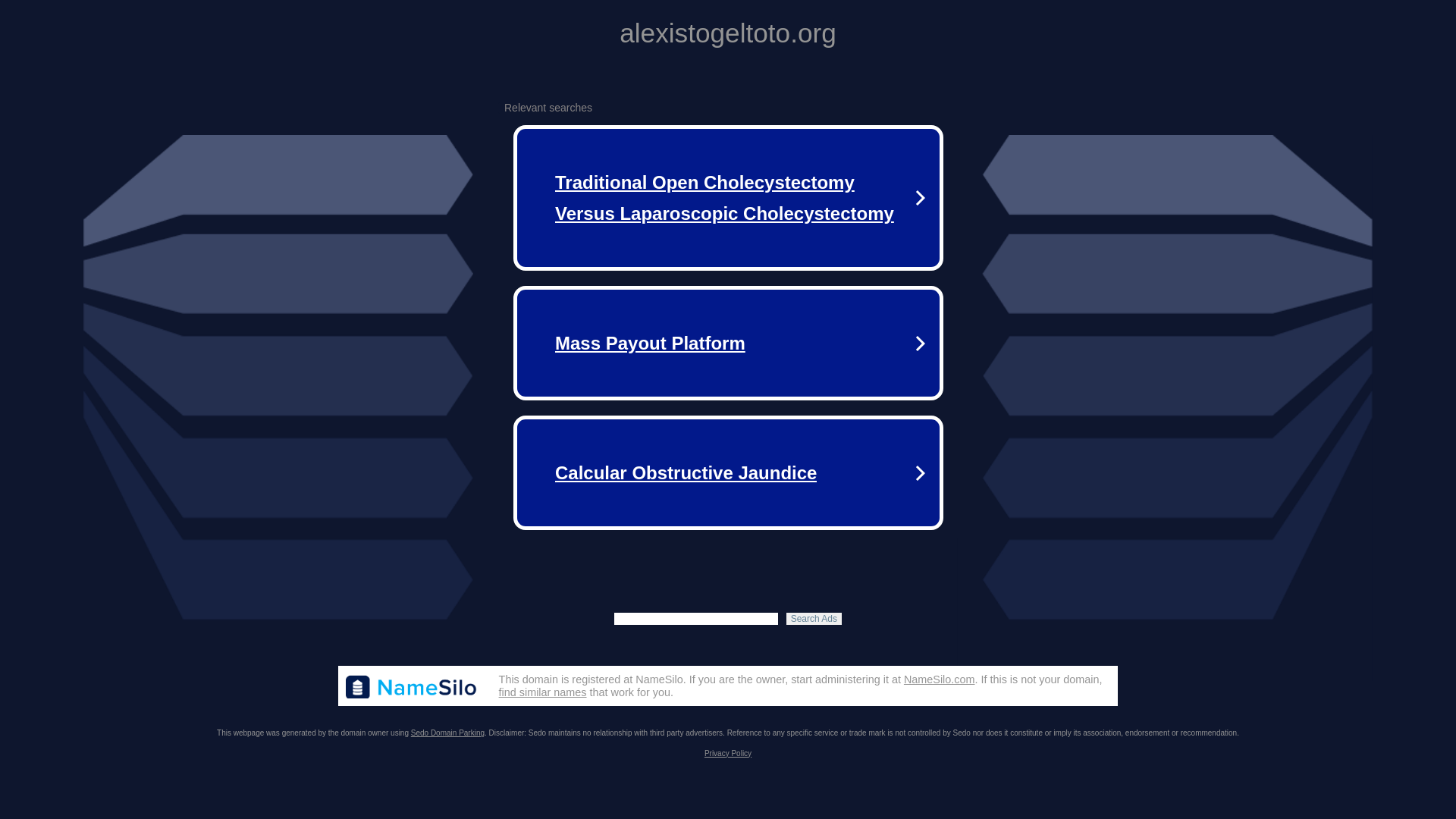 website screenshot of https://alexistogeltoto.org/