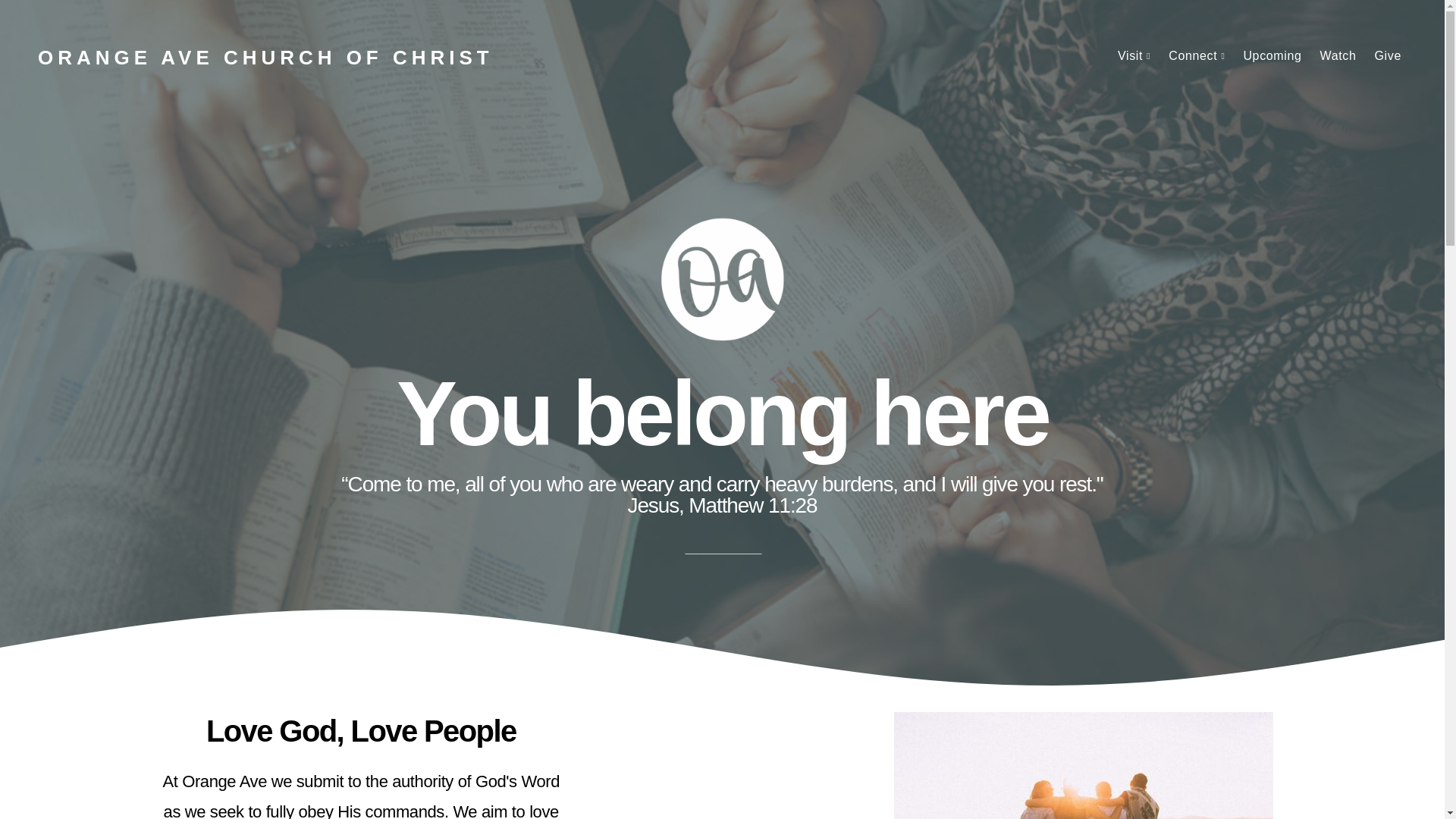 website screenshot of https://orangeavenuecoc.org/