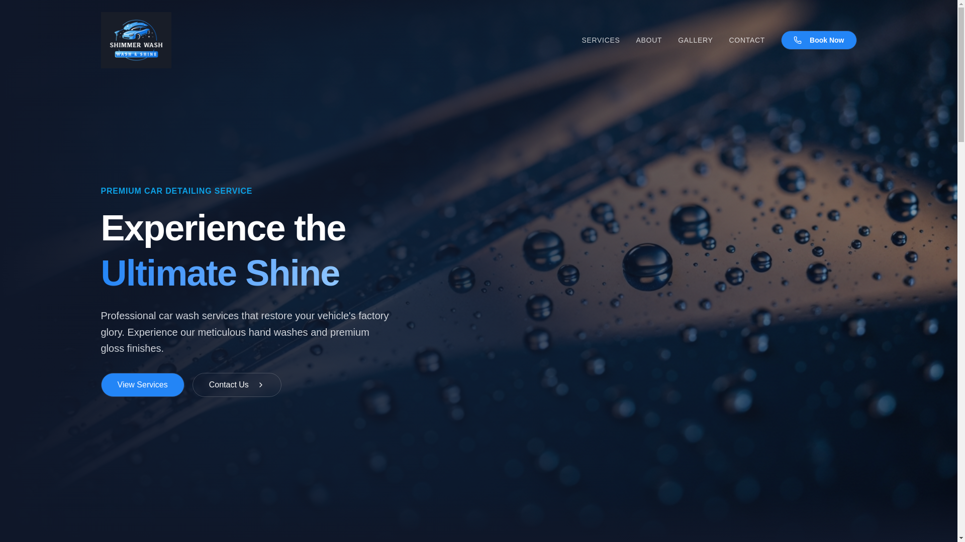 website screenshot of https://shimmerwash.co.uk/