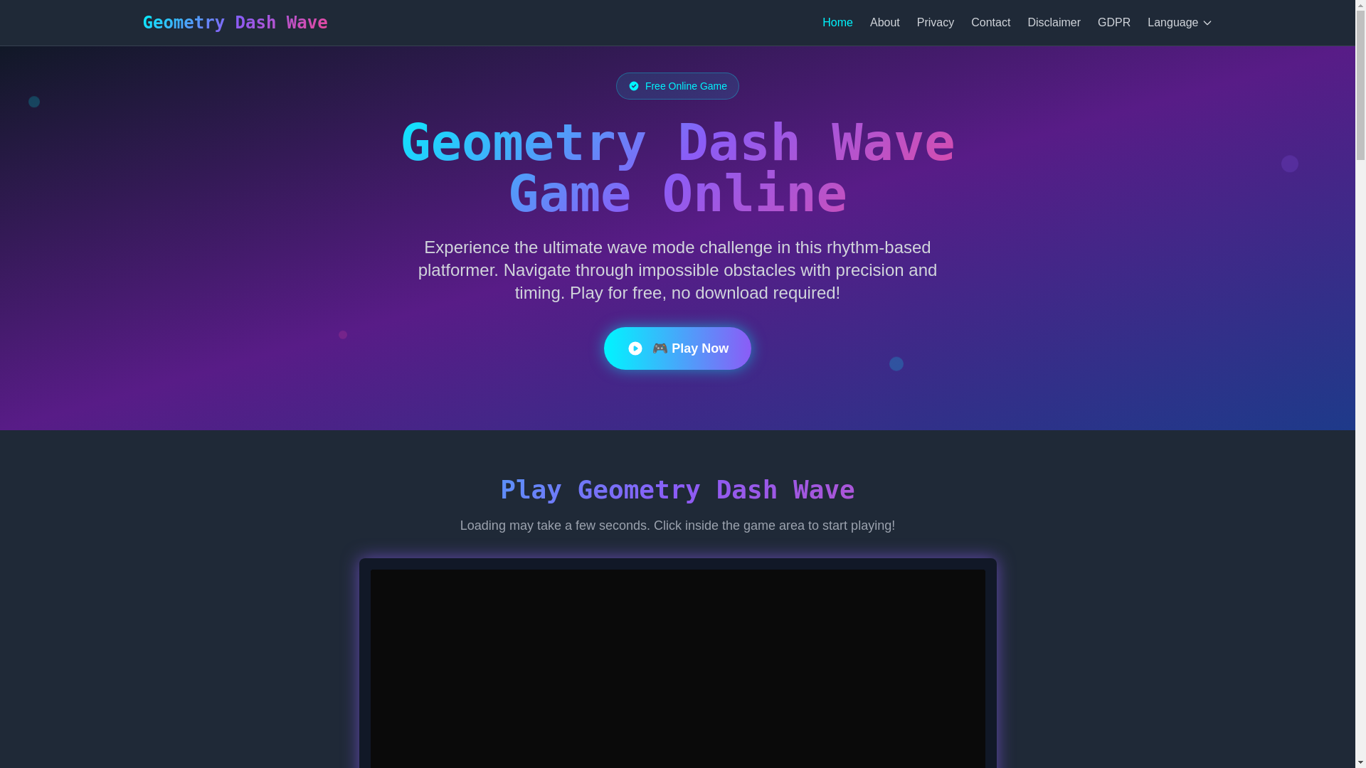 website screenshot of https://geometrydashwave-run.pages.dev/