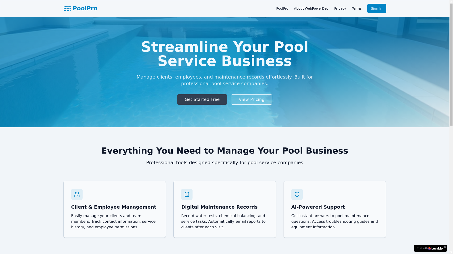 website screenshot of https://aquacareconnect.app/