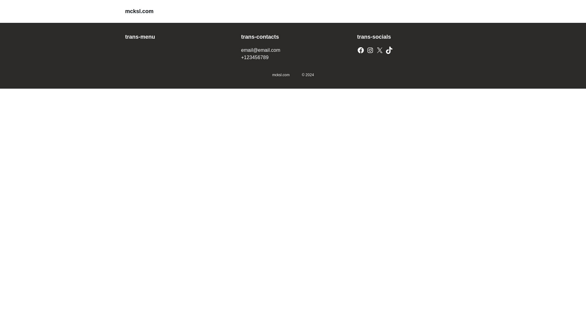 website screenshot of https://mcksl.com/