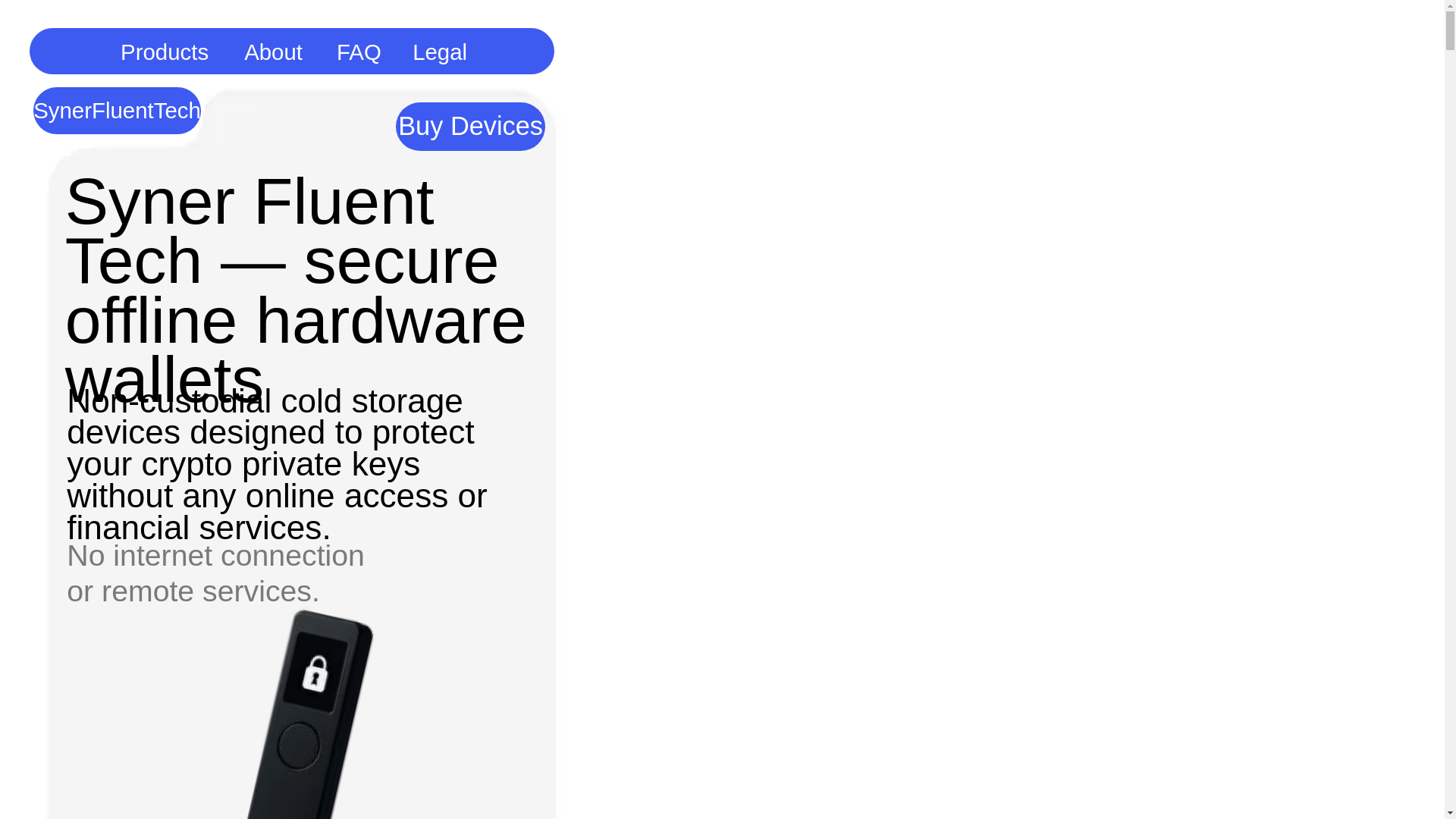 website screenshot of https://synerfluenttech.com/