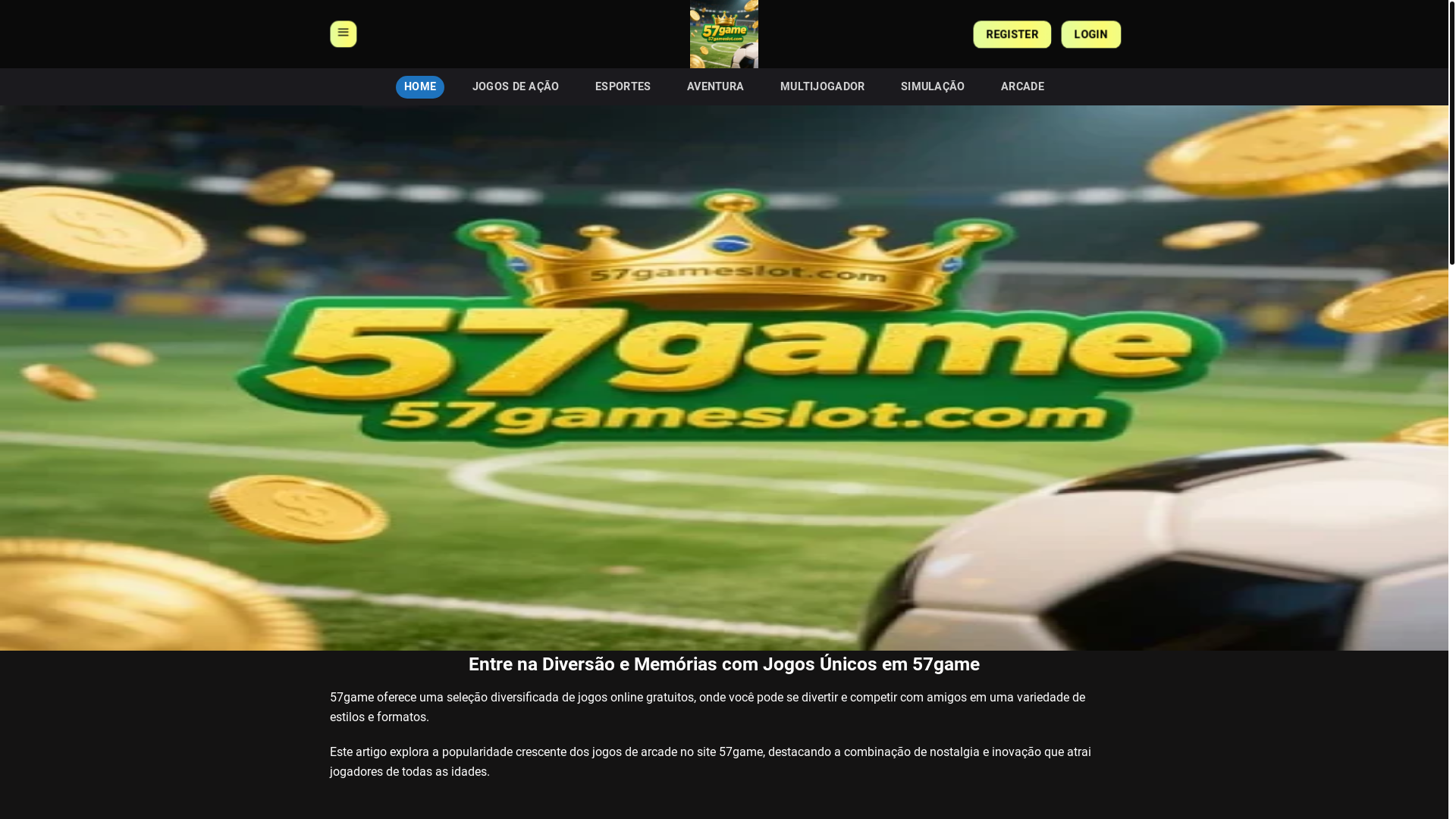 website screenshot of https://57gameslot.com/