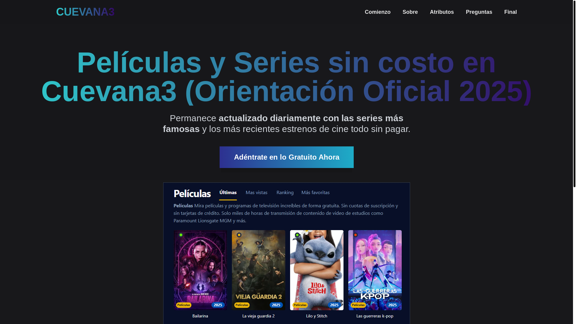 website screenshot of https://cuevana3-7u4d.pages.dev/