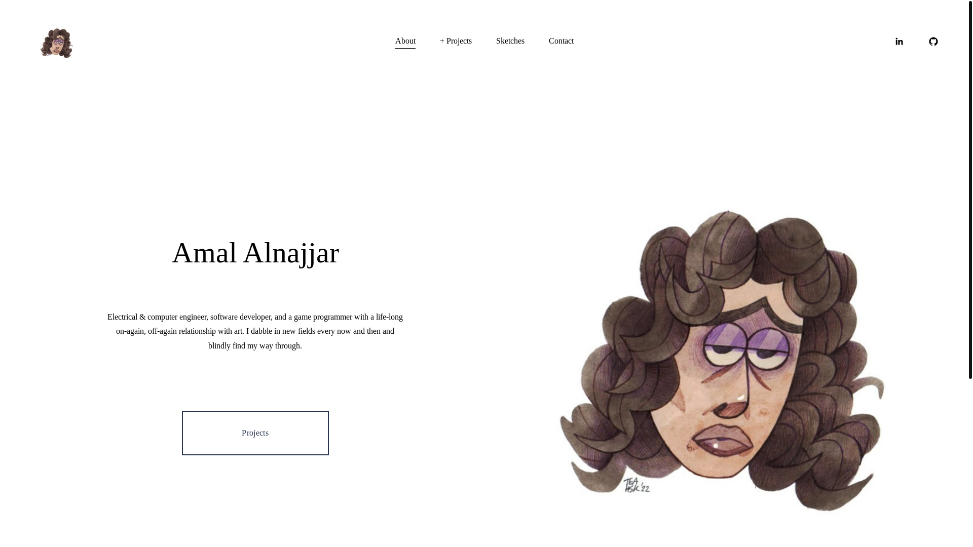 website screenshot of https://amalalnajjar.nl/
