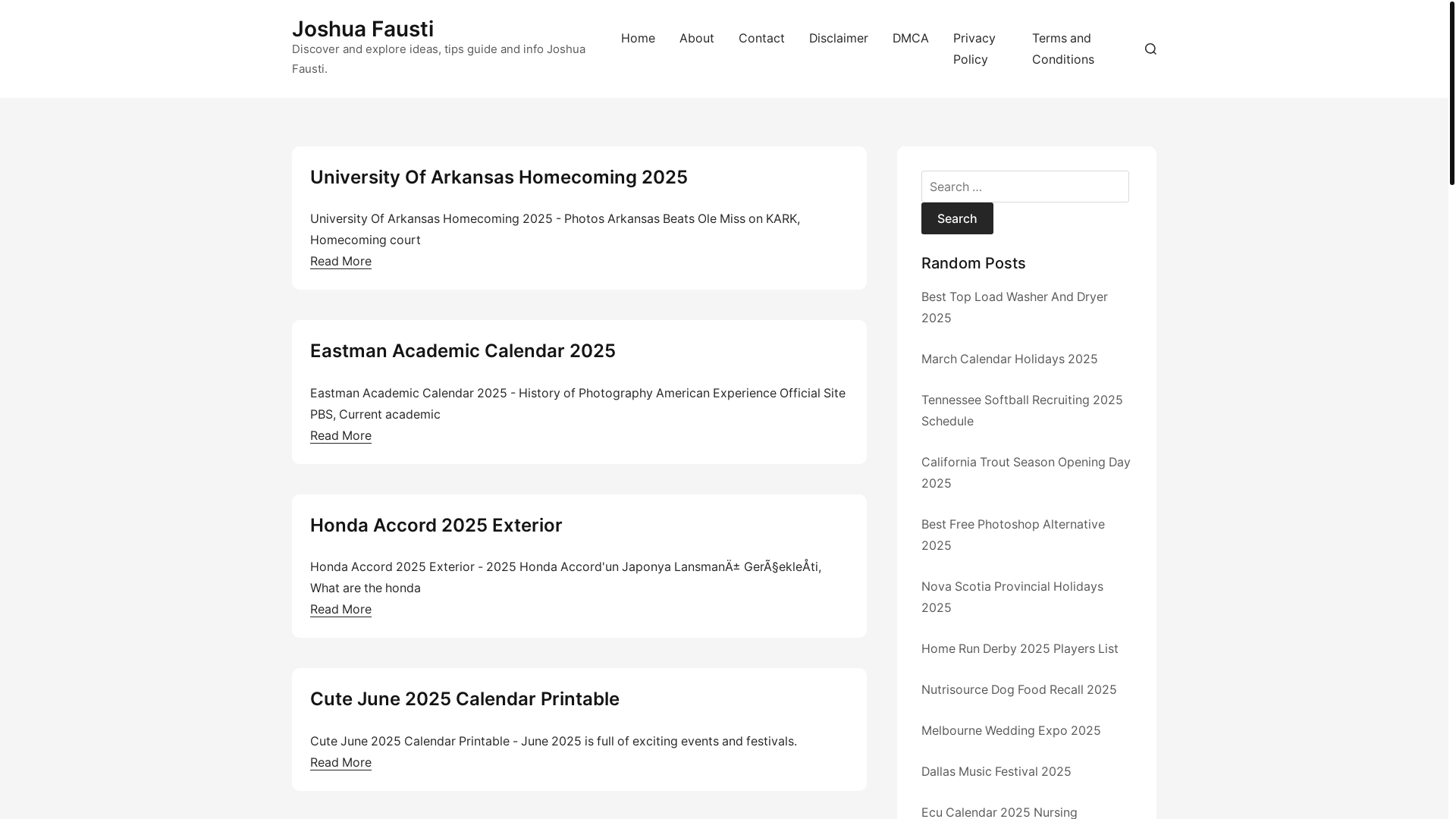 website screenshot of https://joshuafausti.pages.dev/