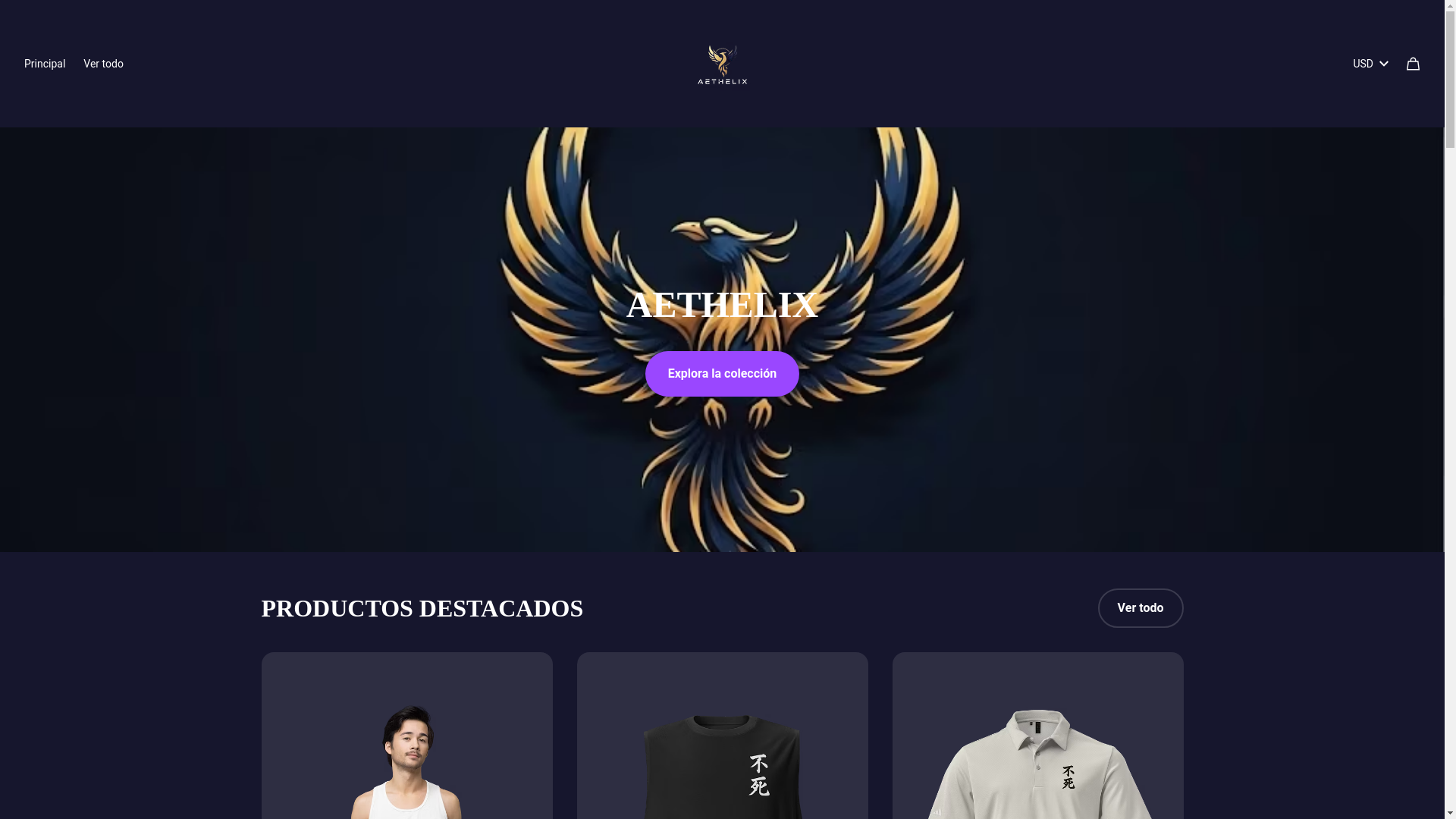 website screenshot of https://aethelix.com/