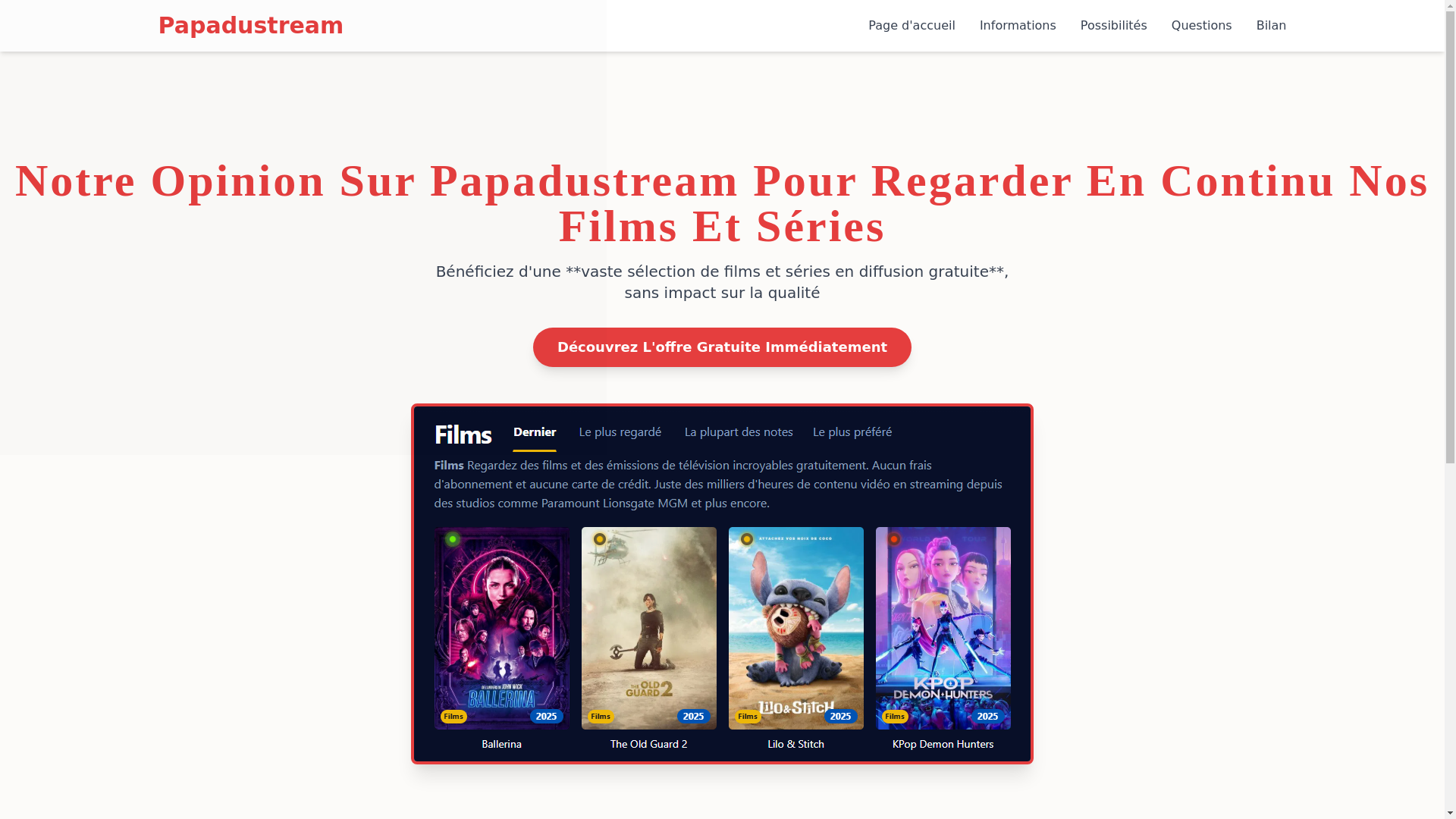 website screenshot of https://papadustream-926y.pages.dev/