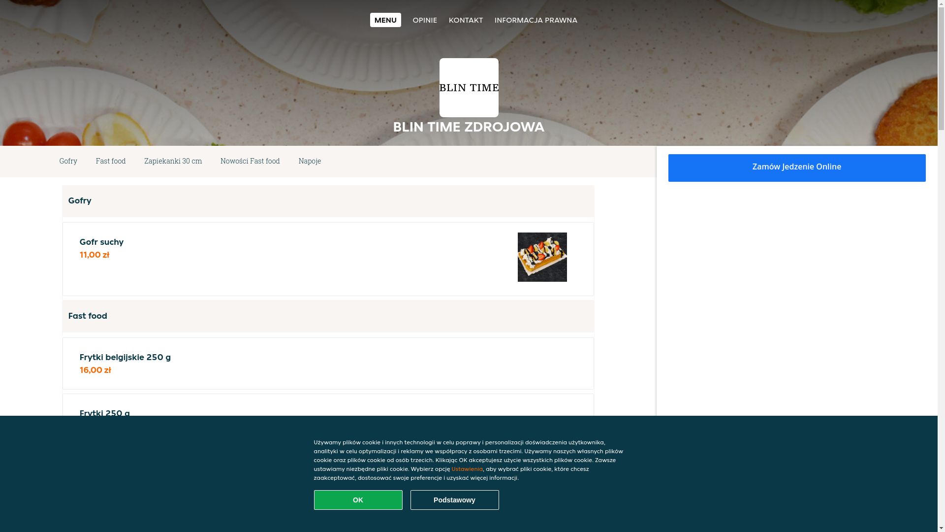 website screenshot of https://blin-time-gdansk.pl/