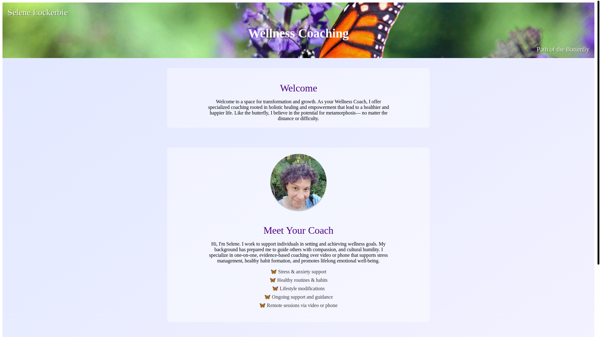 website screenshot of https://pathofthebutterfly.com/