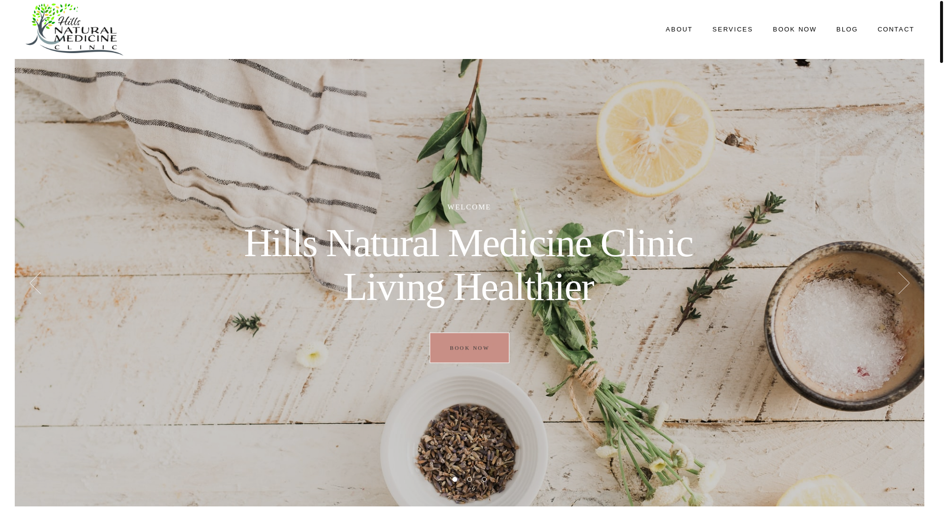 website screenshot of https://hillsnaturalmedicineclinic.online/
