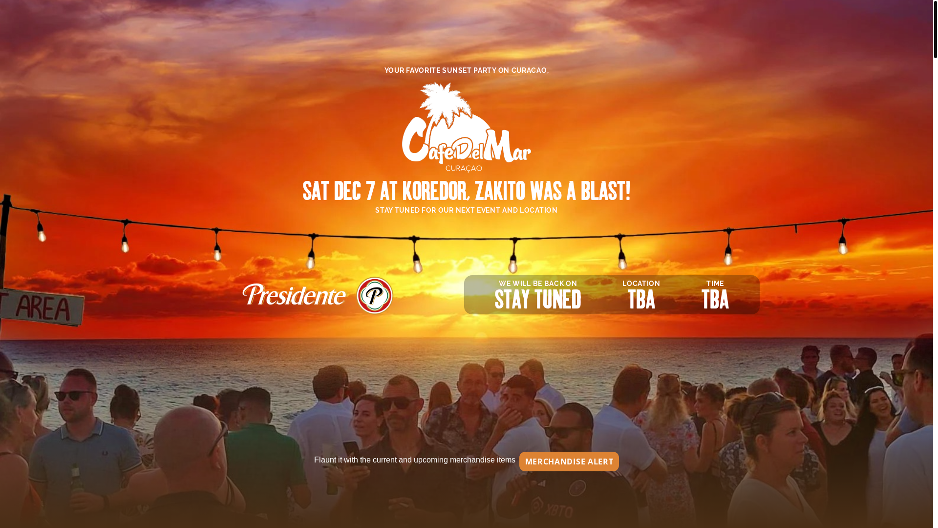 website screenshot of https://cafedelmar.cw/