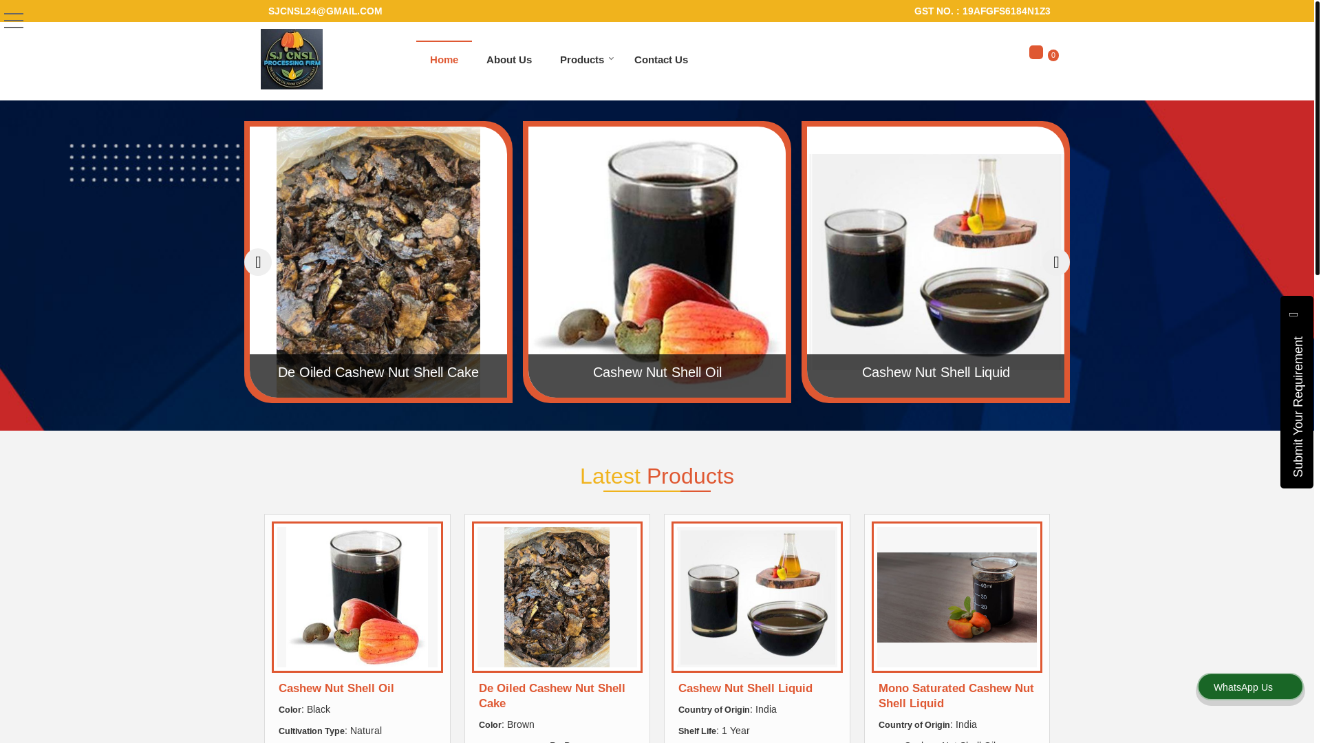 website screenshot of https://sjcnslprocessingfirm.in/