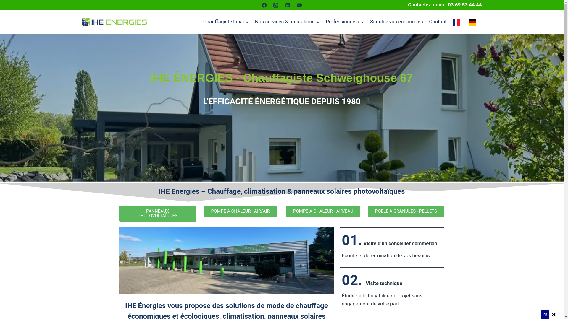 website screenshot of https://ihe-energies.pro/