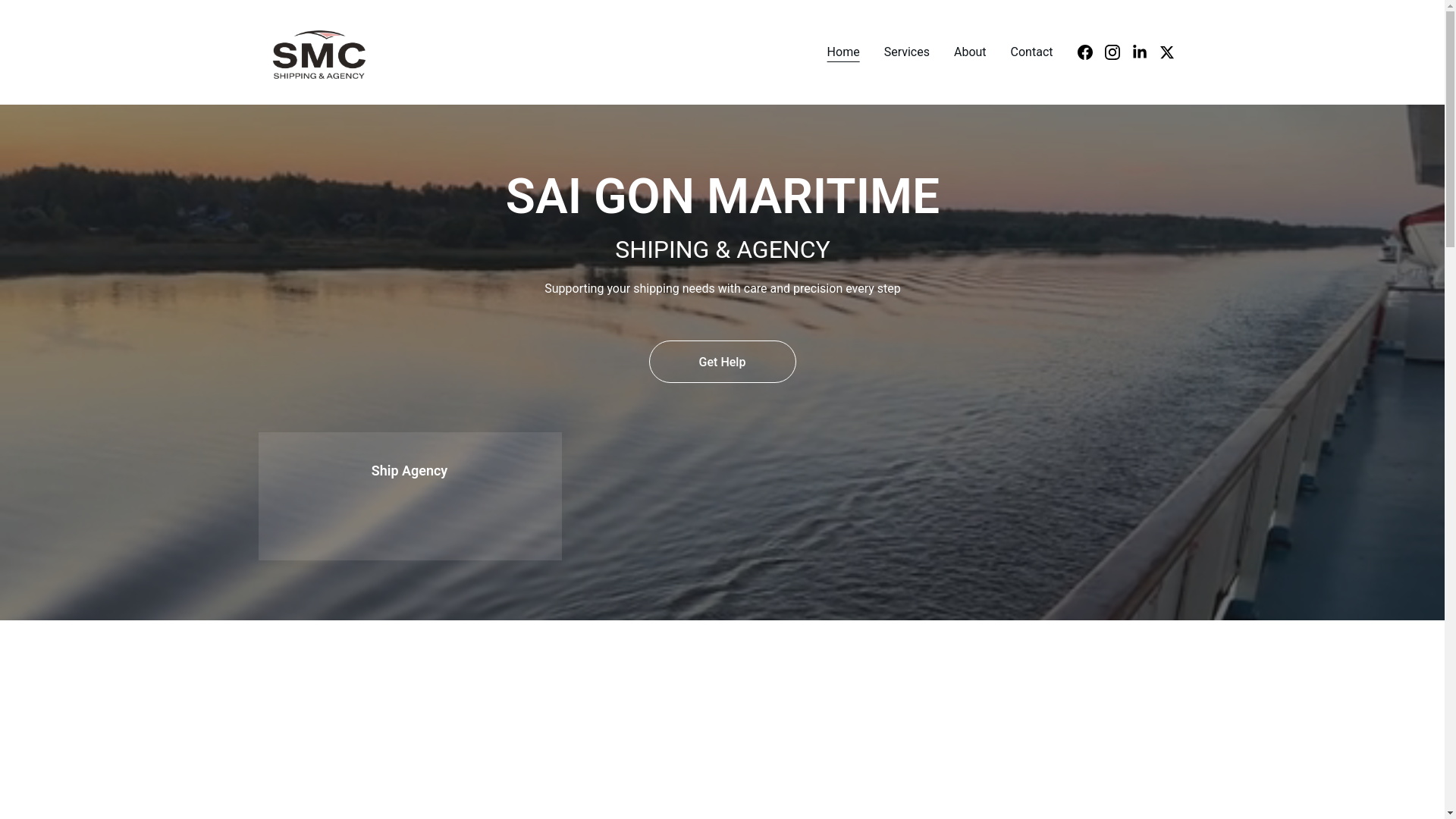 website screenshot of https://smcshipagent.com/