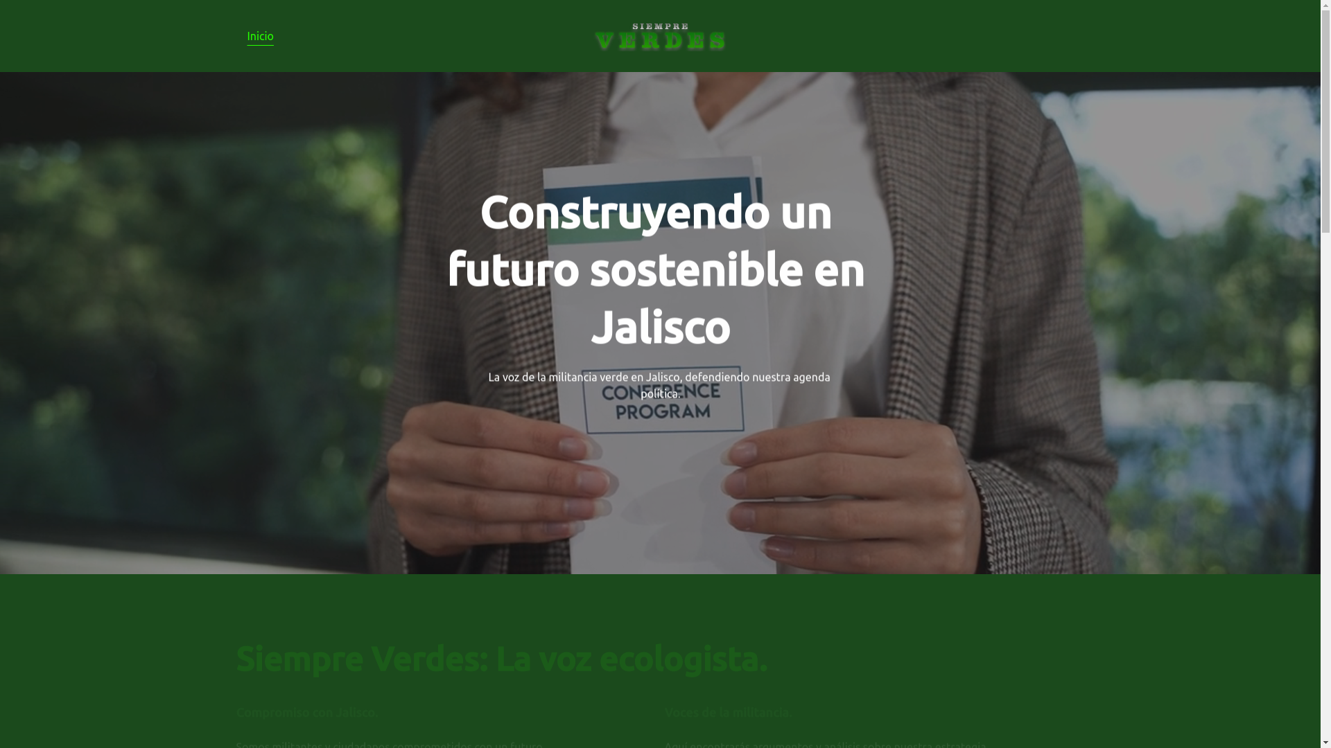 website screenshot of https://siempreverdes.pro/