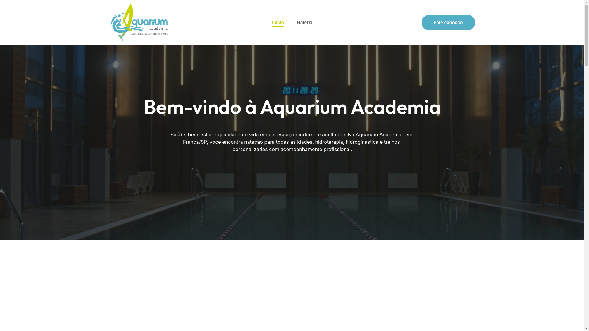 website screenshot of https://aquariumacademia.com.br/