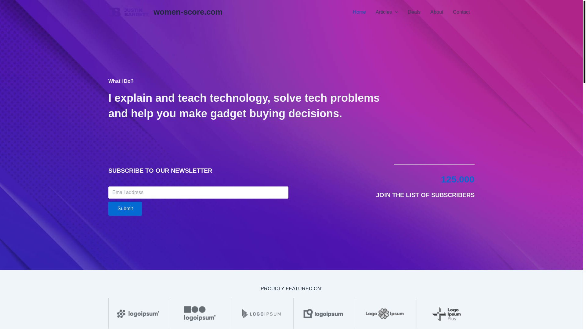 website screenshot of https://women-score.com/