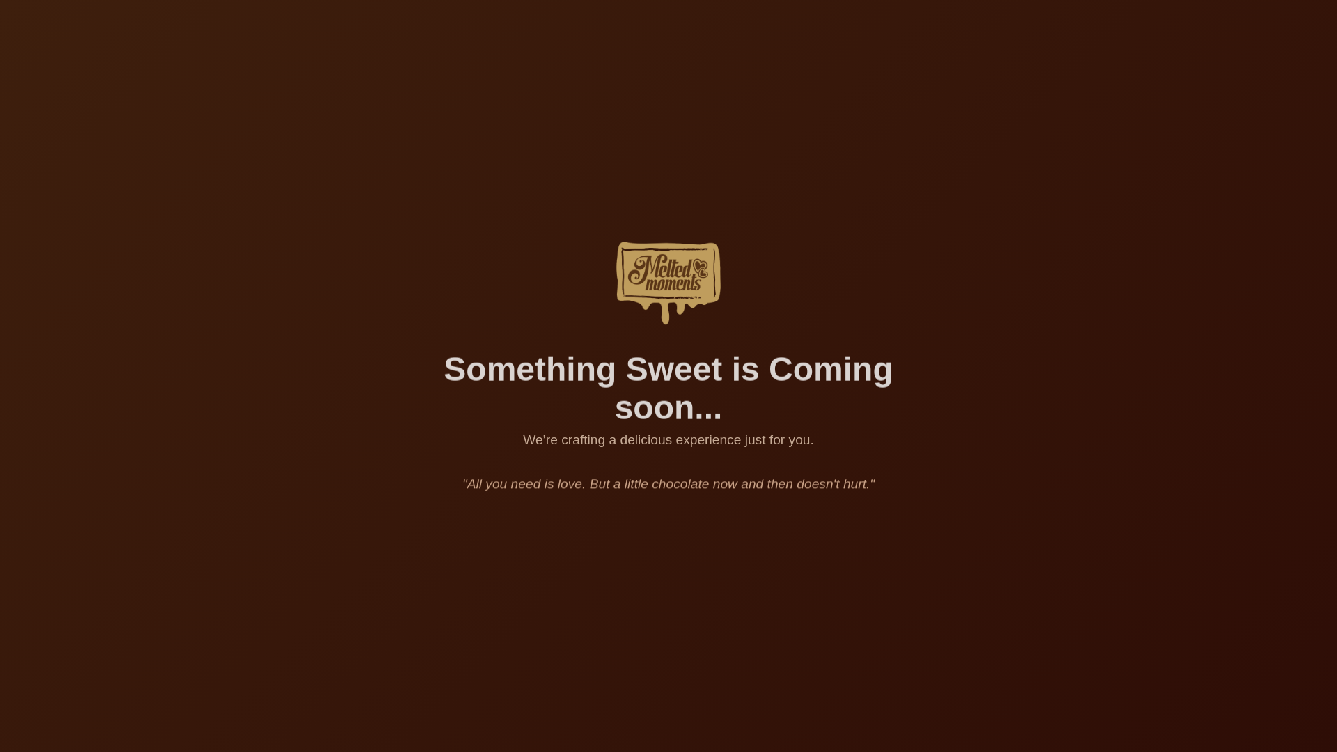 website screenshot of https://meltedmoments.co.in/
