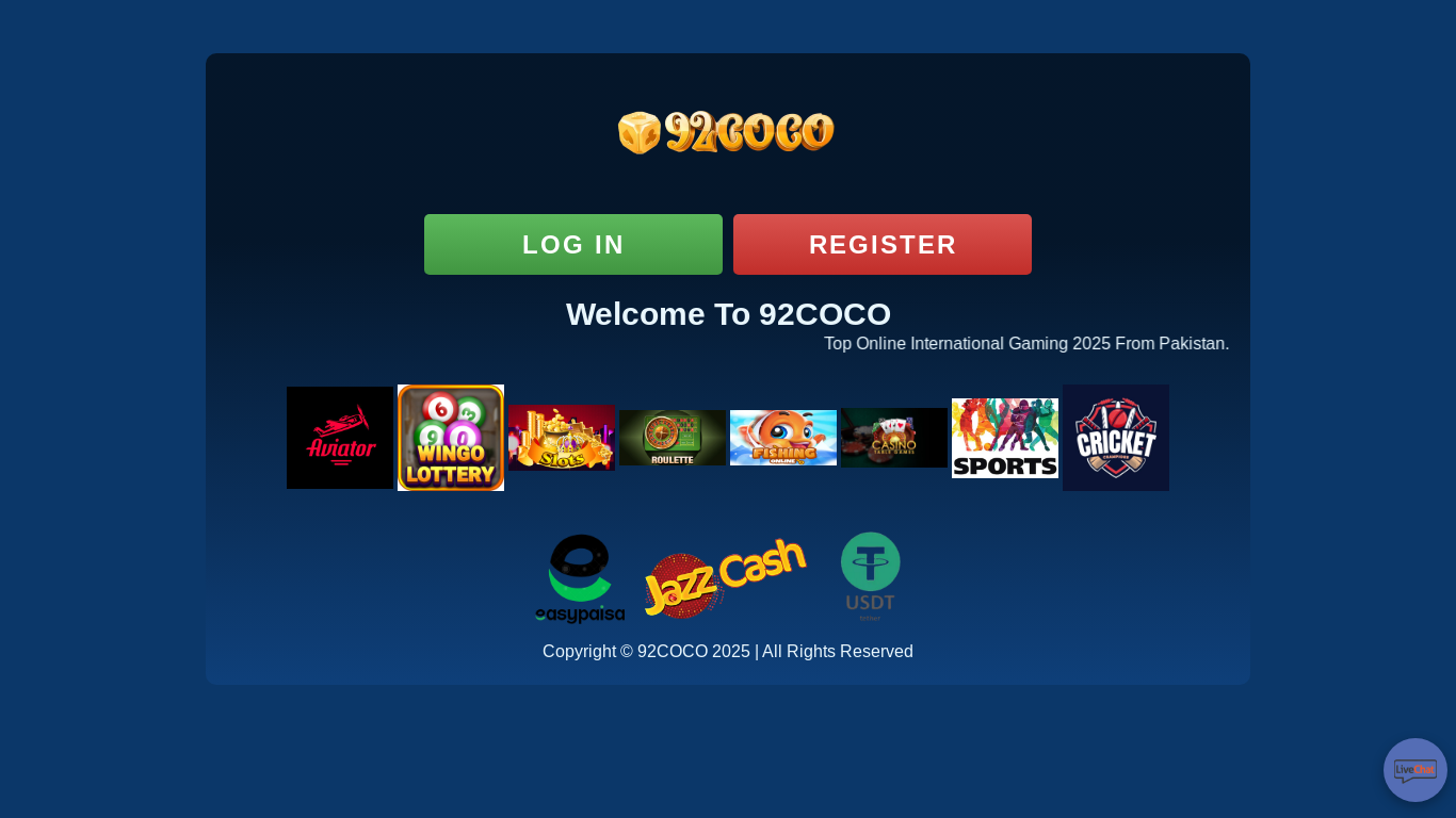 website screenshot of https://92cocotop.com/