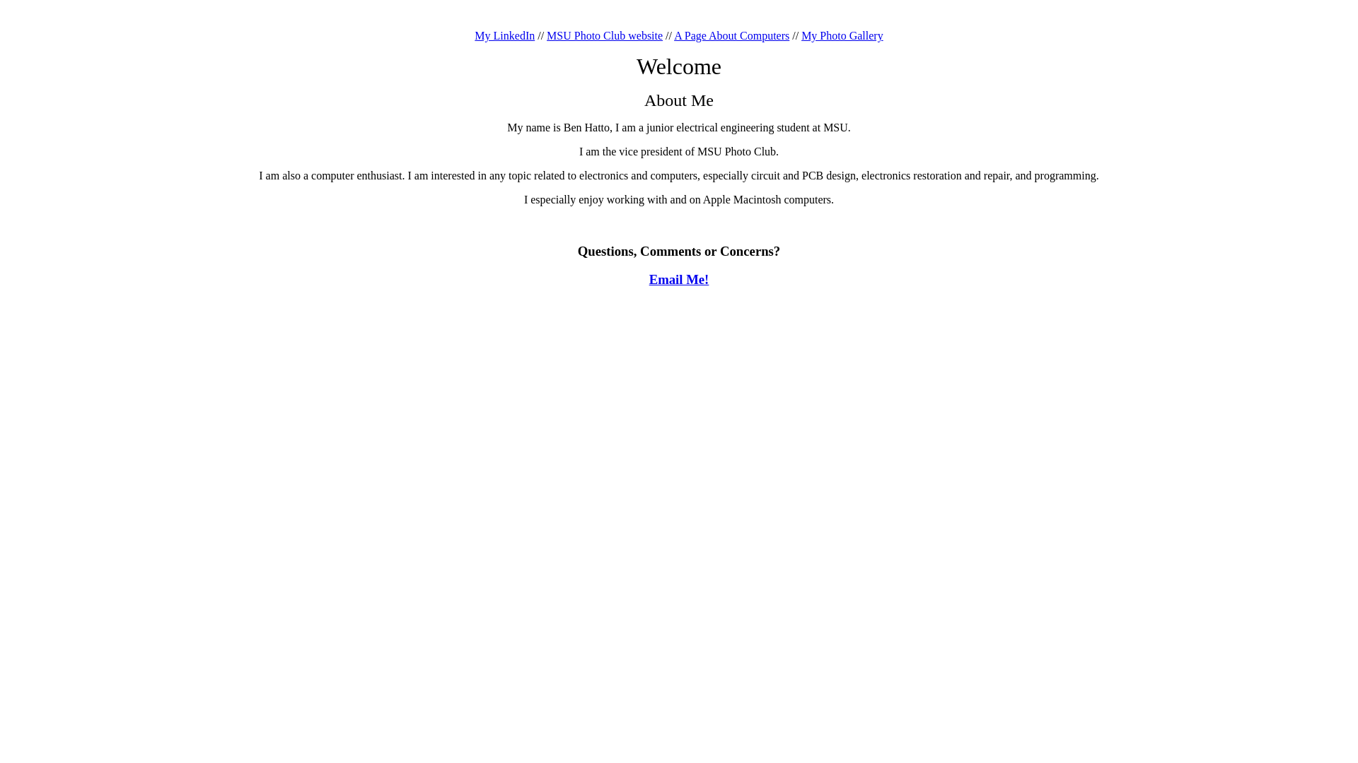 website screenshot of https://benjaminhatto.com/