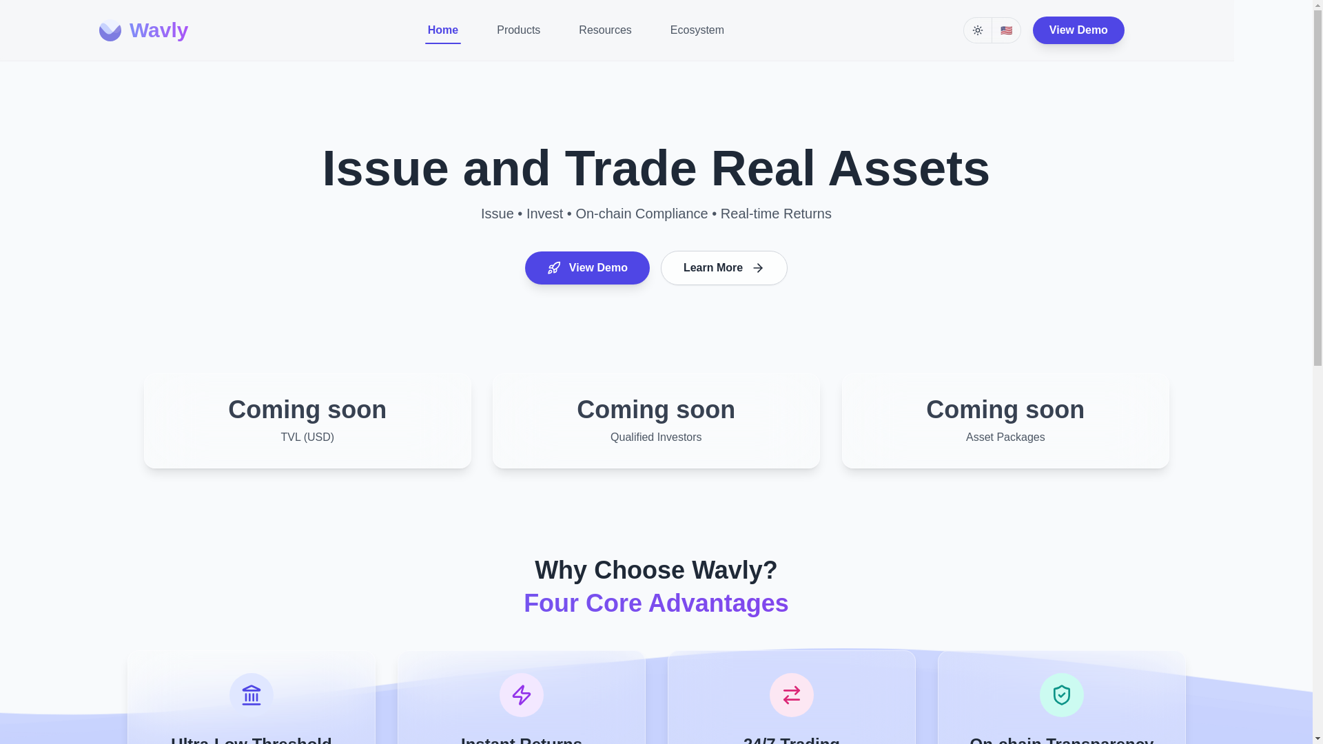 website screenshot of https://wavlywebsitedemo.pages.dev/