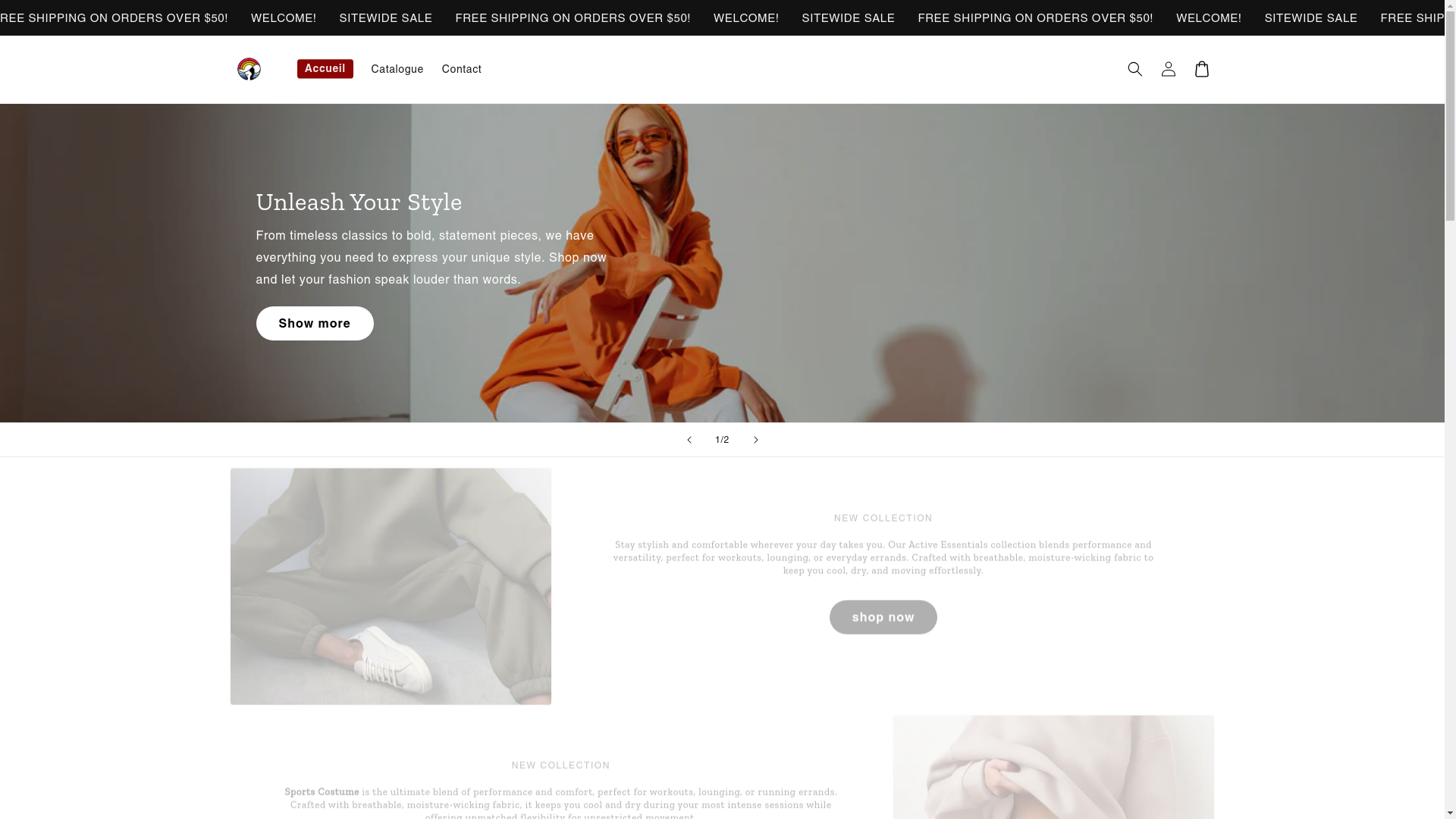 website screenshot of https://dashfashionn.store/