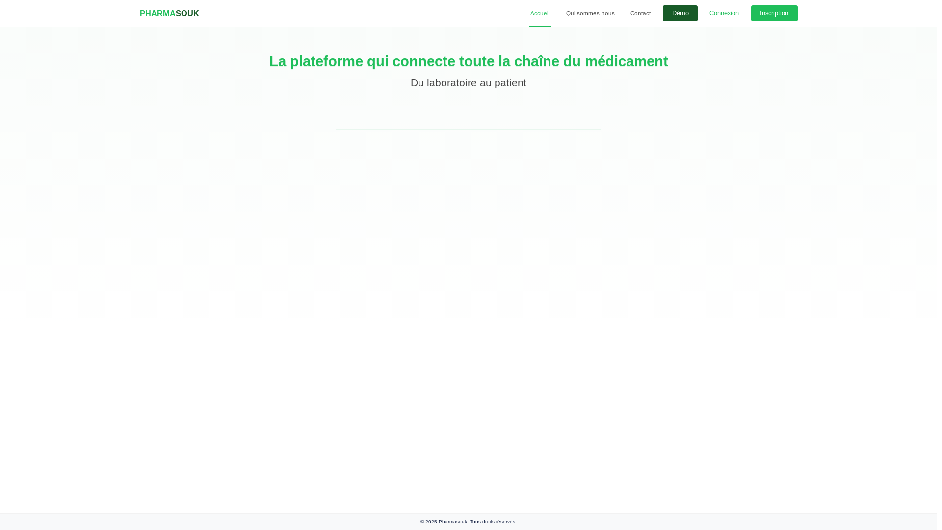 website screenshot of https://pharmasouk-frontend.pages.dev/