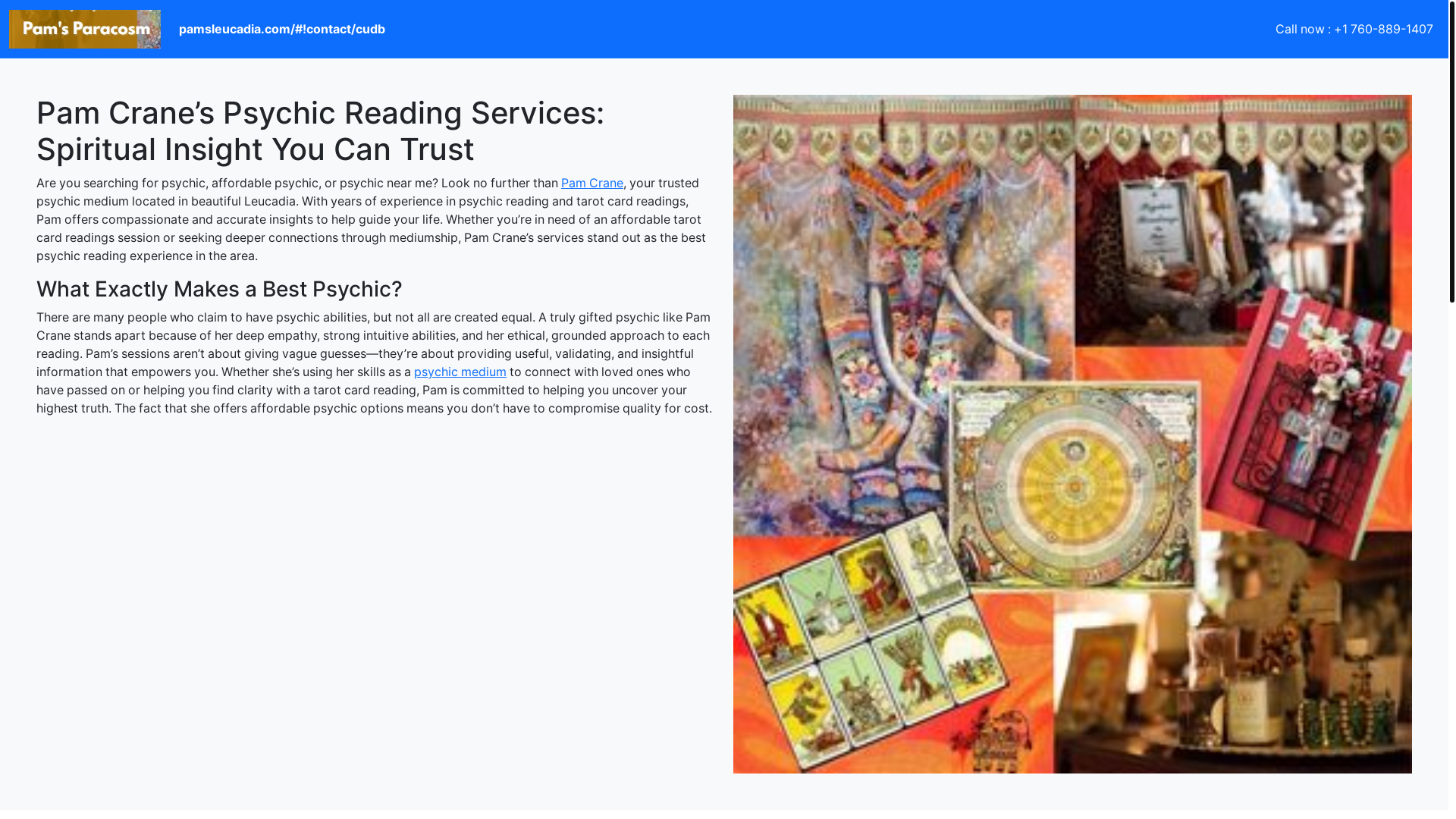 website screenshot of https://pamcranespsychicreadingservicesspiritualinsightyoucantru.pages.dev/