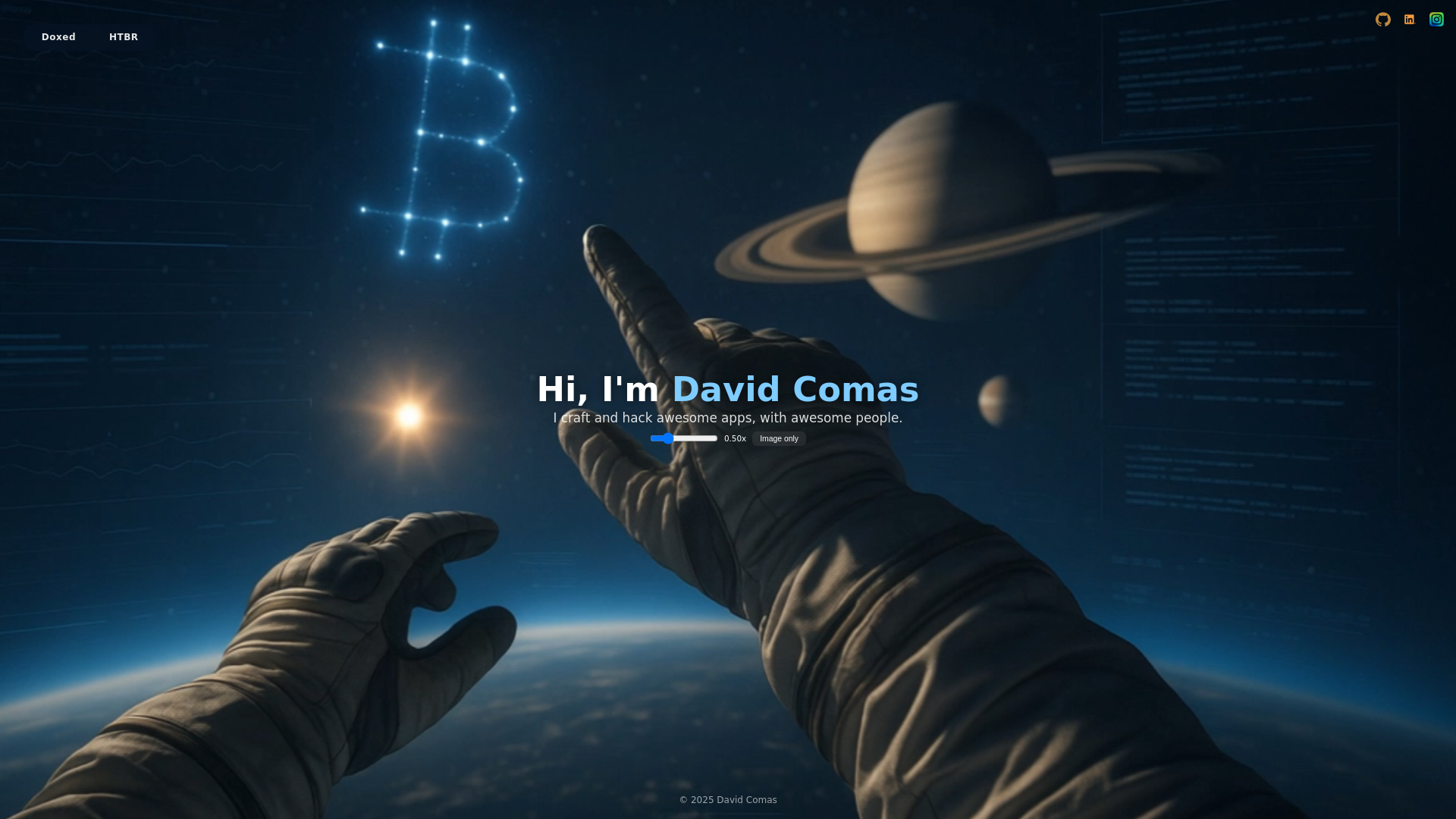 website screenshot of https://davidcomas.me/