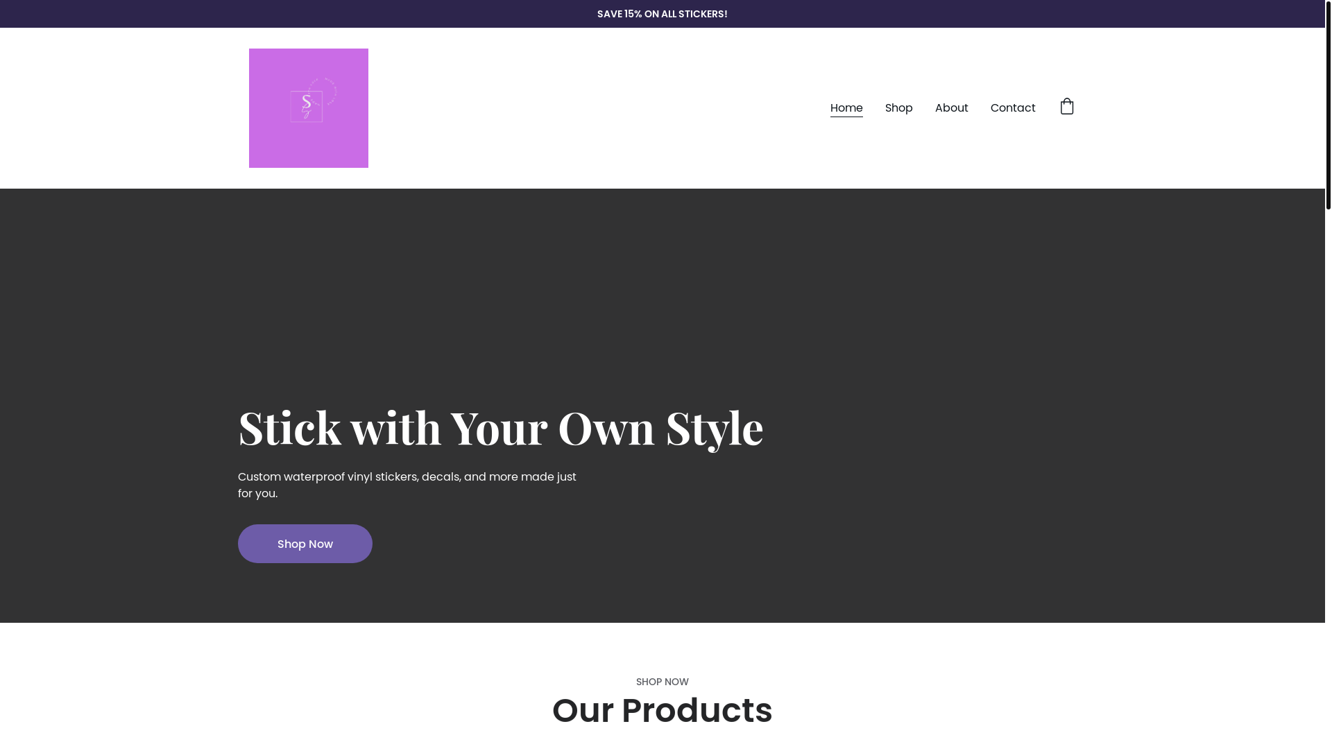 website screenshot of https://snipandscribble.store/