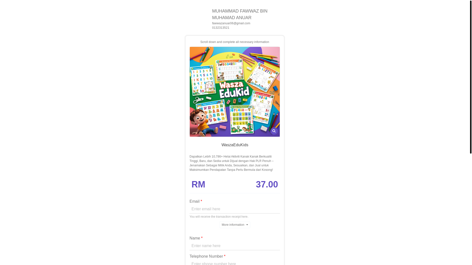 website screenshot of https://toyyibpay.com/WaszaEduKidsfawwaz