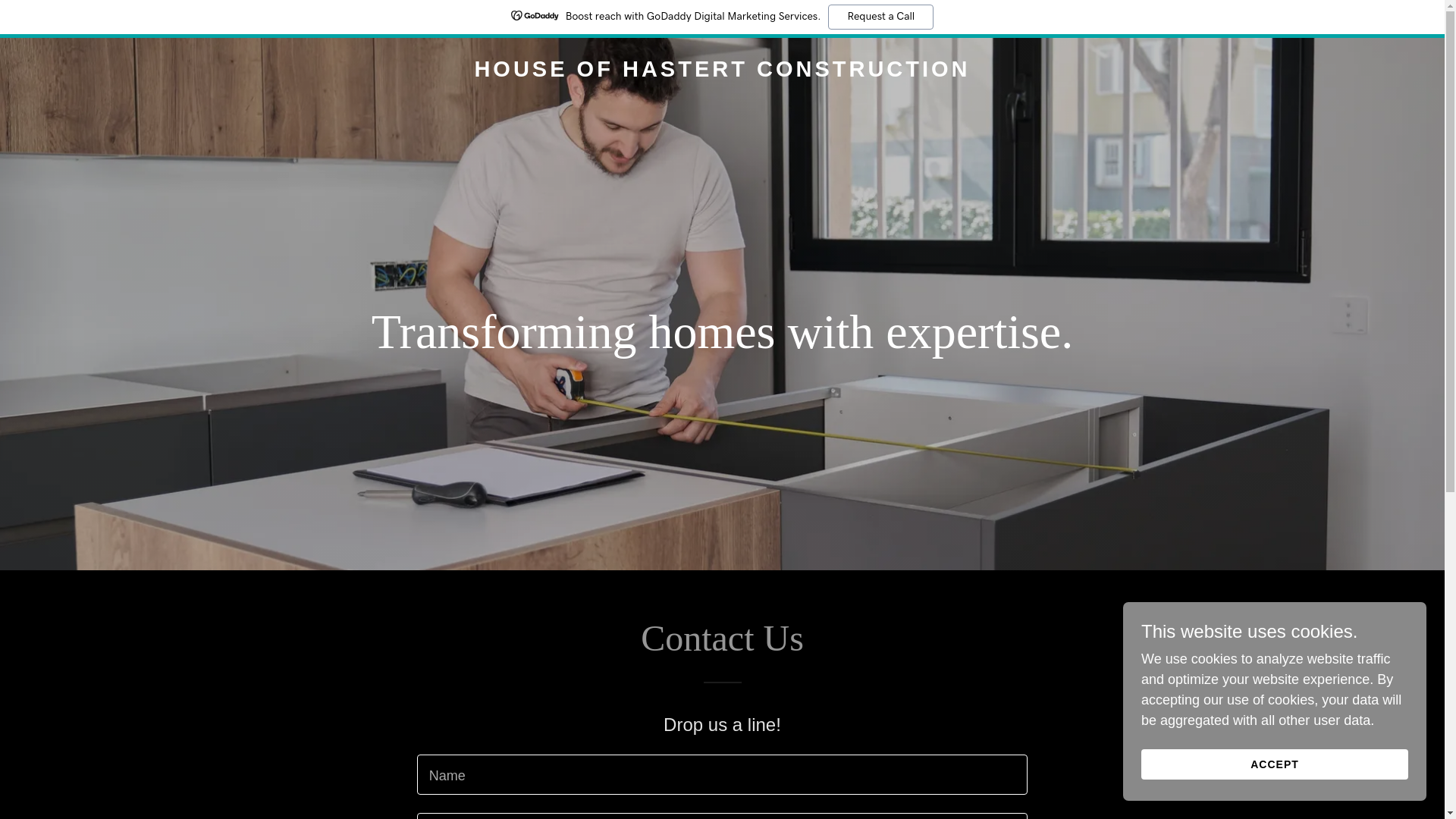 website screenshot of https://houseofhastert.com/