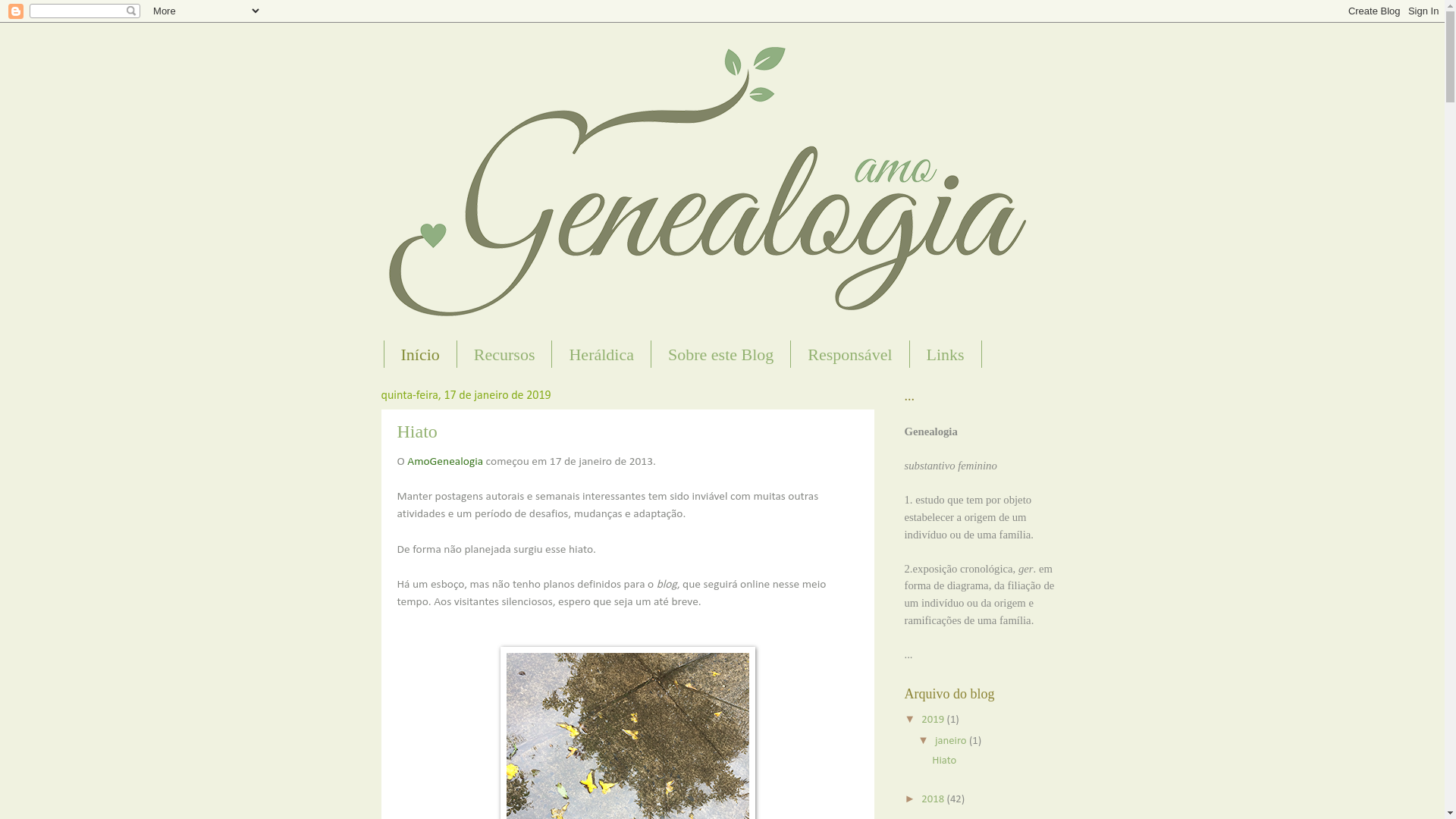 website screenshot of https://amogenealogia.com.br/