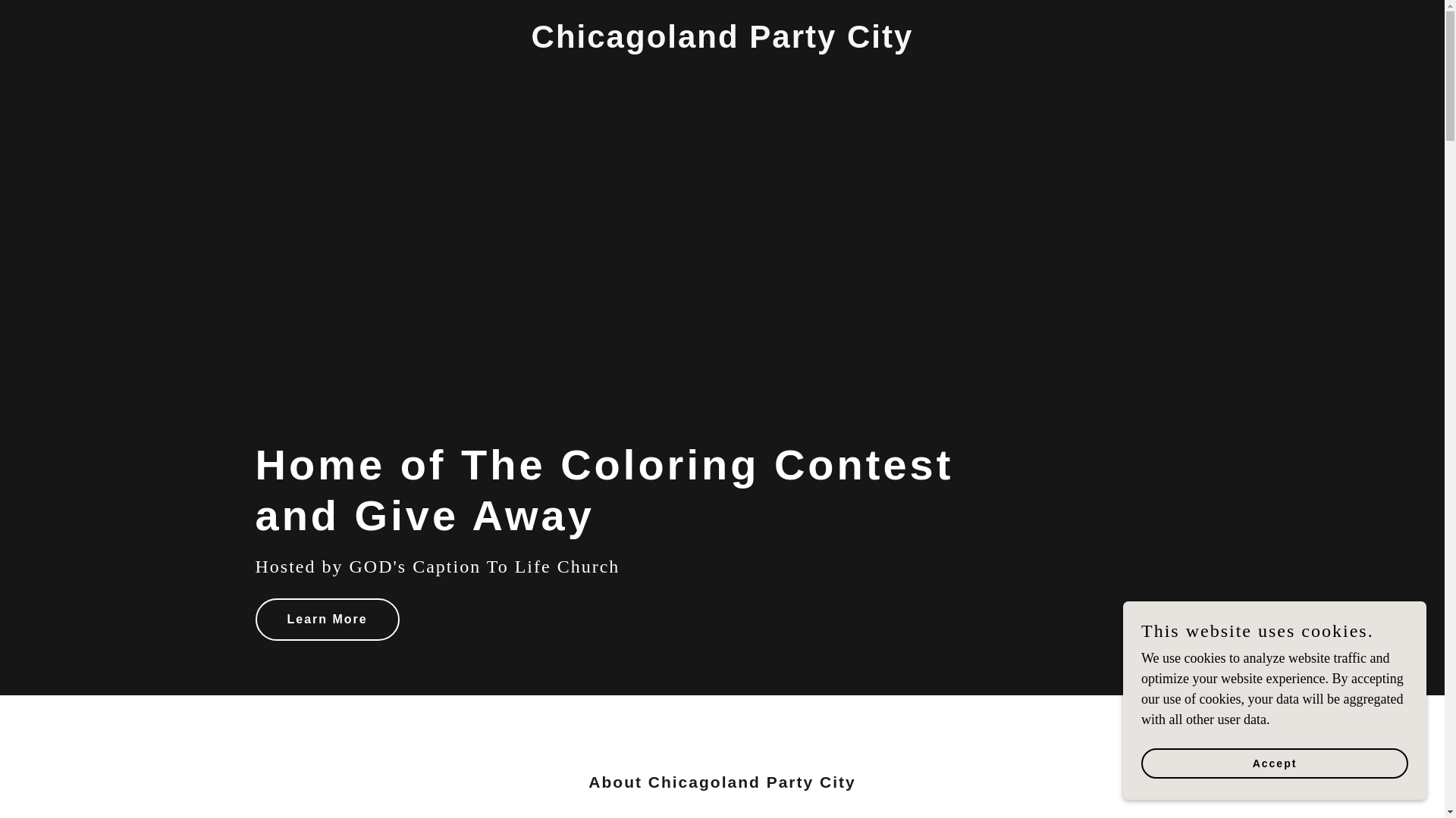 website screenshot of https://chicagolandpartycity.shop/