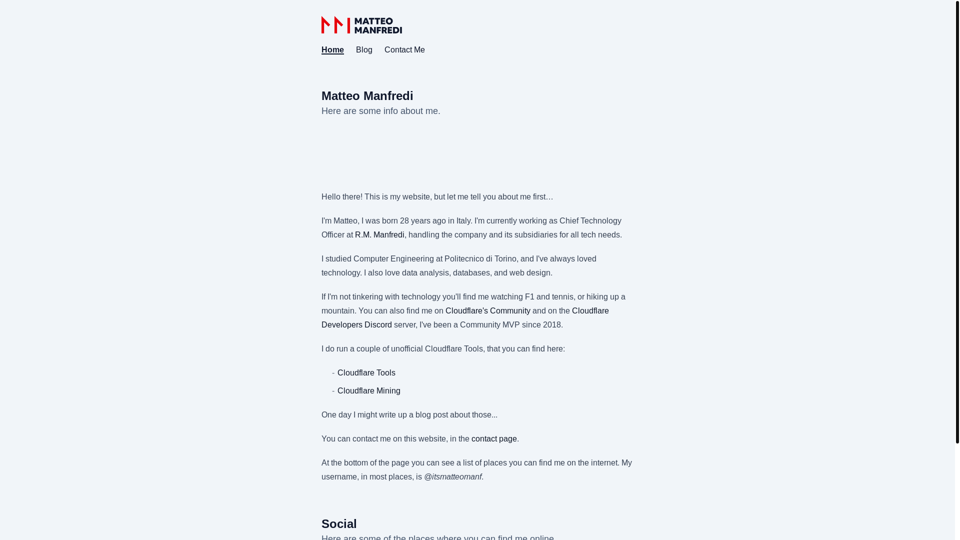 website screenshot of https://matteo-manfredi-io.pages.dev/