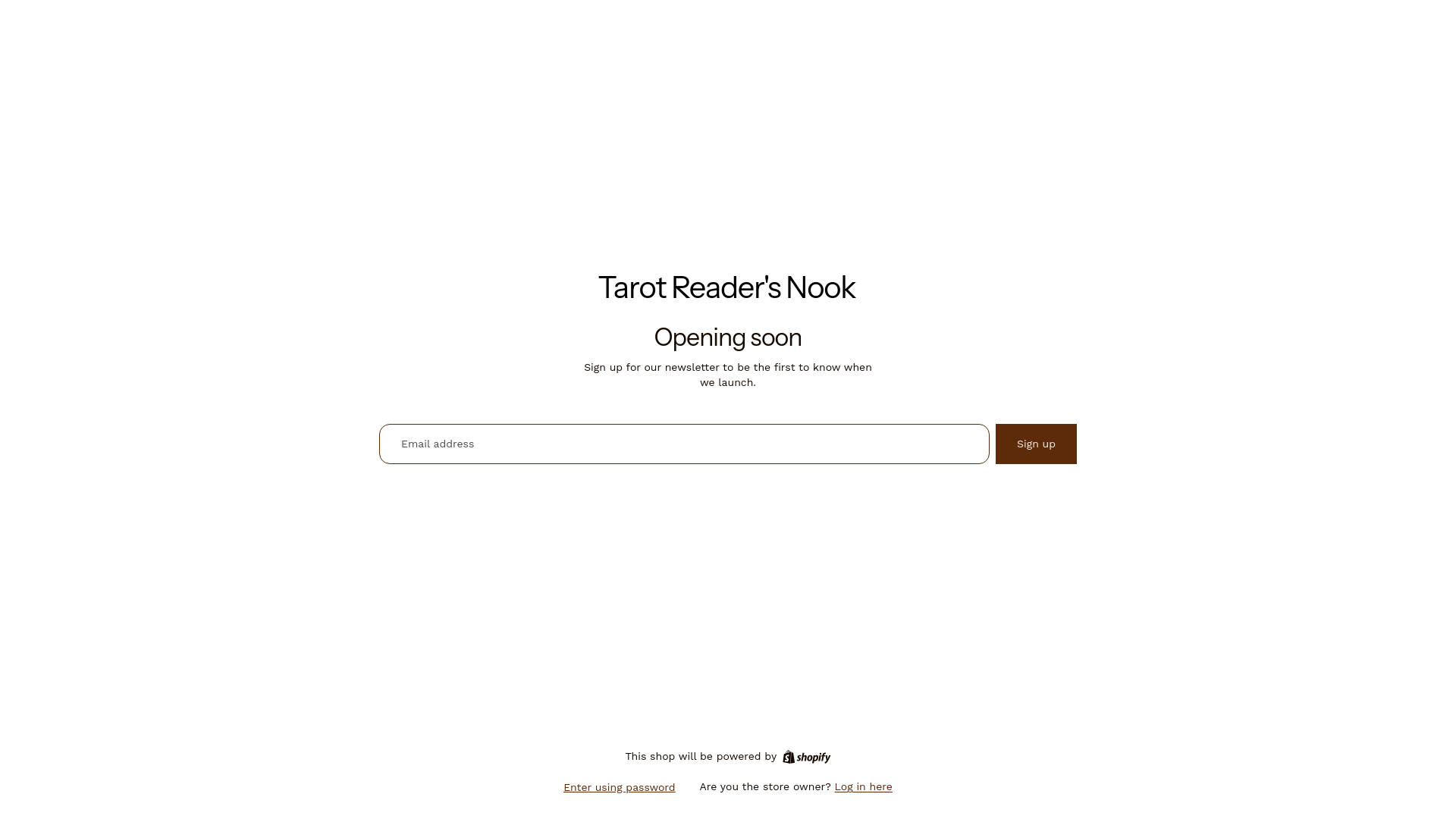 website screenshot of https://tarotreadersnook.com/