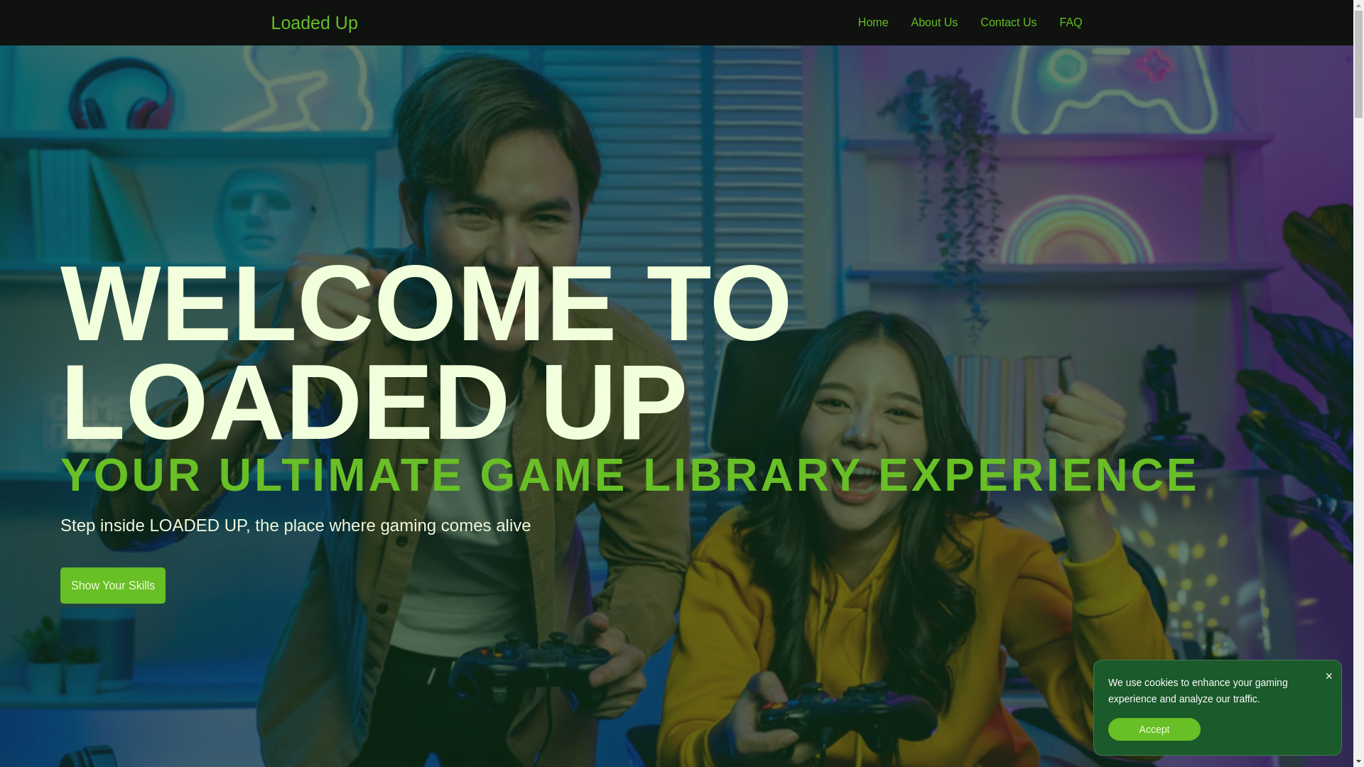 website screenshot of https://loadedupbonus.online/