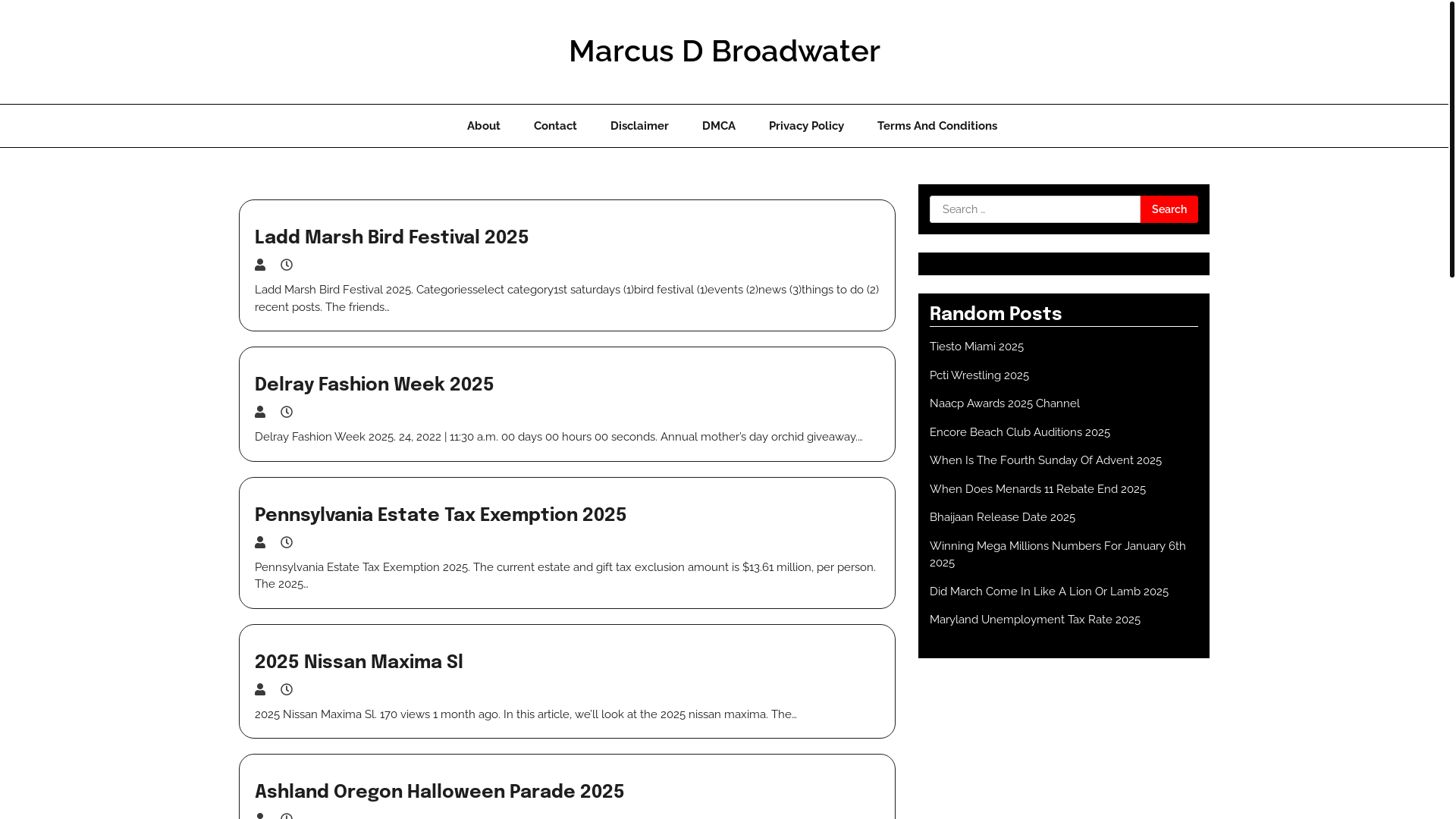 website screenshot of https://marcusdbroadwaterg.pages.dev/